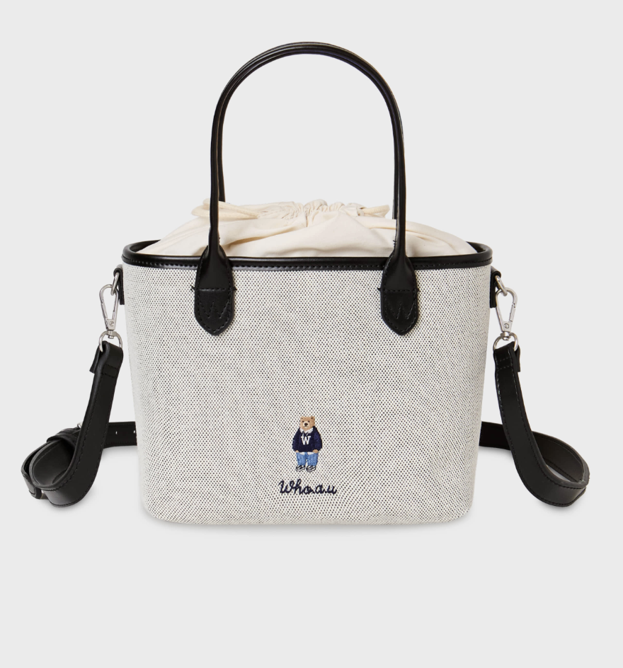 【入LIVECODE一件減至$278😱🔥！】【WHO.A.U春夏開季🔥】Steve Canvas Tote Bag (2 Colors)