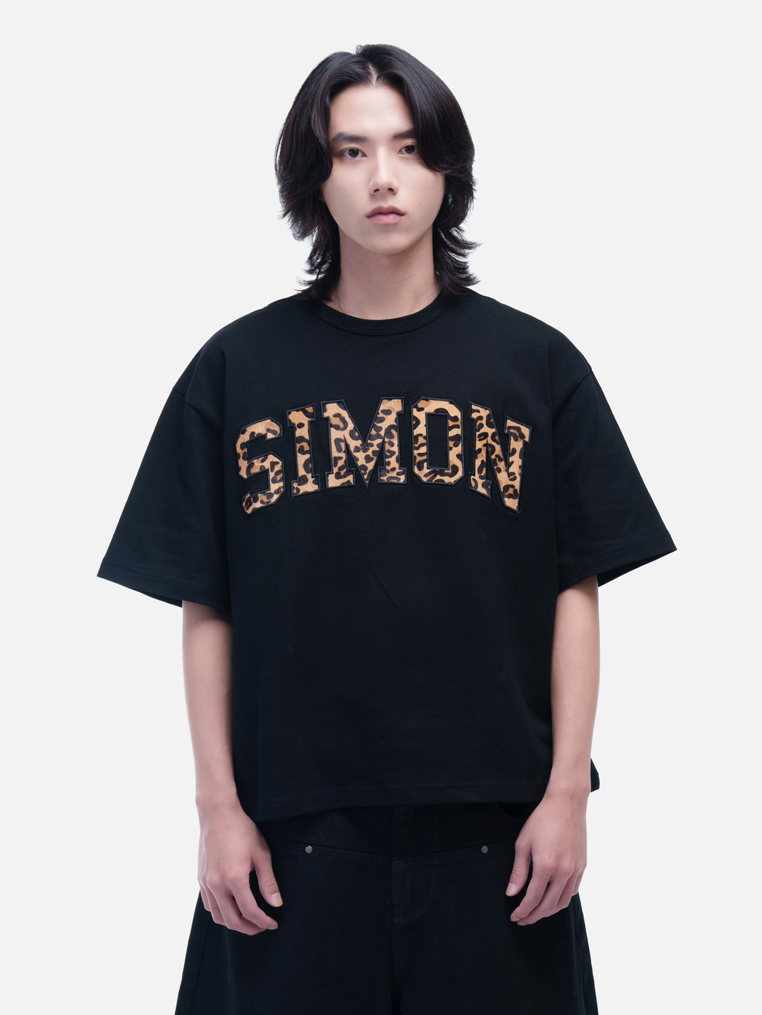 SIMON MADE TS-2602  動物大遷徙 重磅 貼布 寬鬆 短T