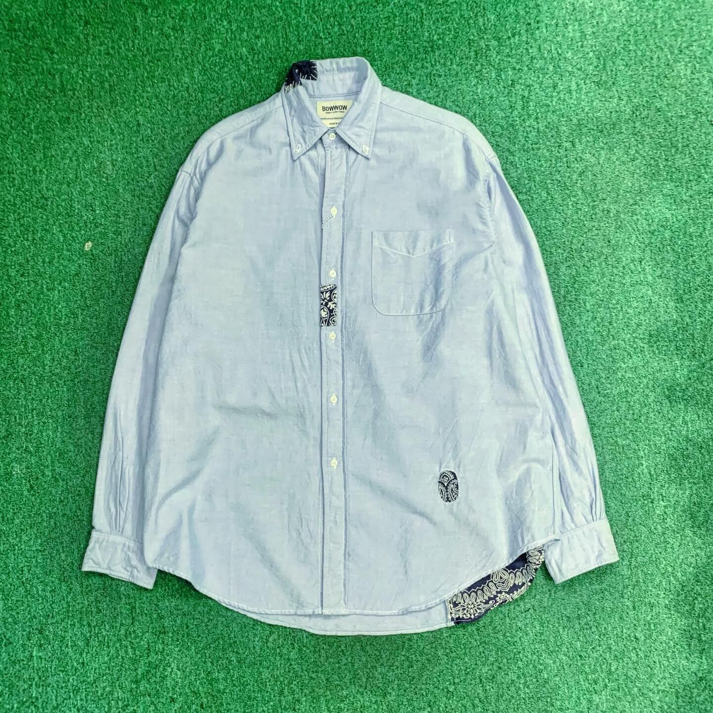 BOWWOW OXFORD BD SHIRTS BANDANNA REPAIRED - BLUE IN STOCK NOW (現貨發售中)