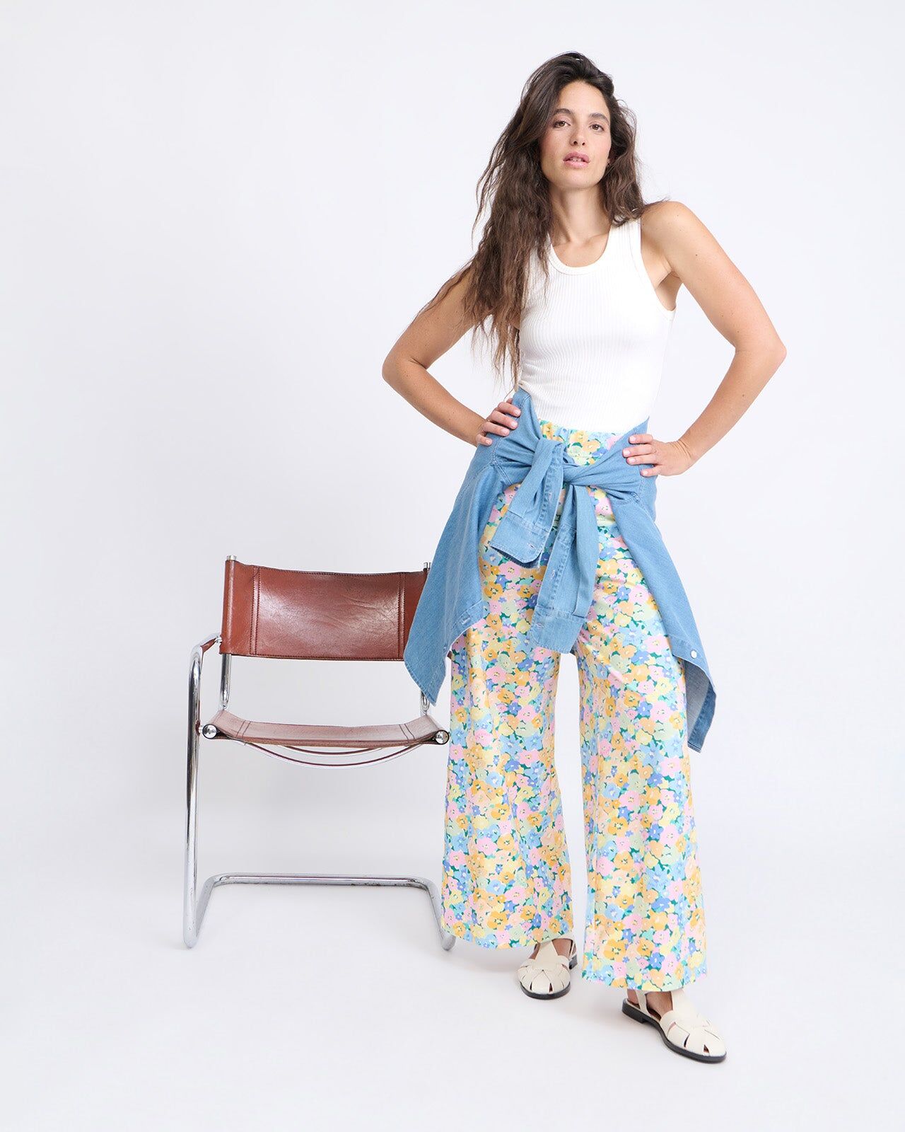 Pauline Organic Cotton Pants — Mountain Flowers | émoi émoi