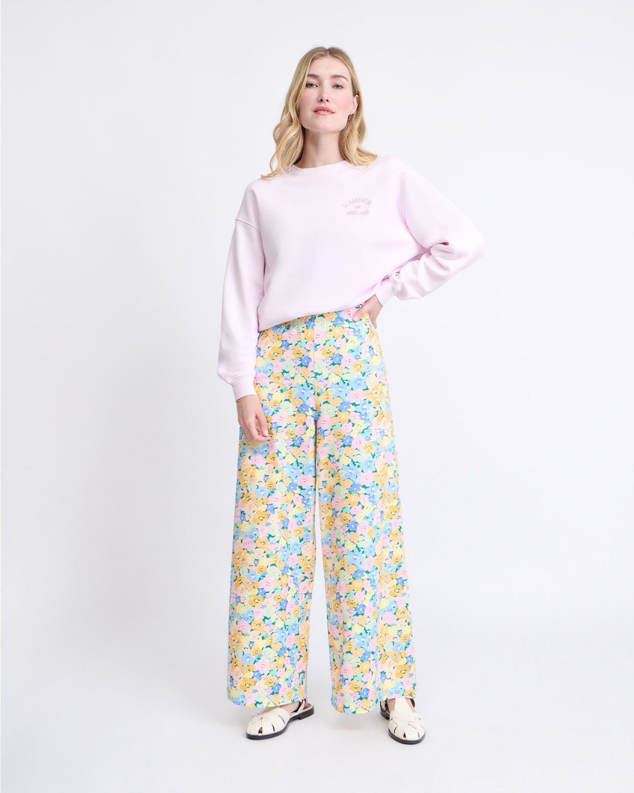 Pauline Organic Cotton Pants — Mountain Flowers | émoi émoi