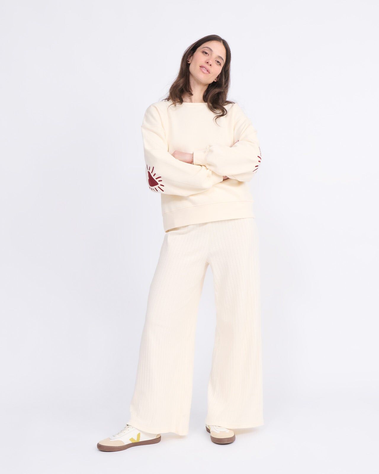 Pauline Organic Cotton Pants — Cream | émoi émoi