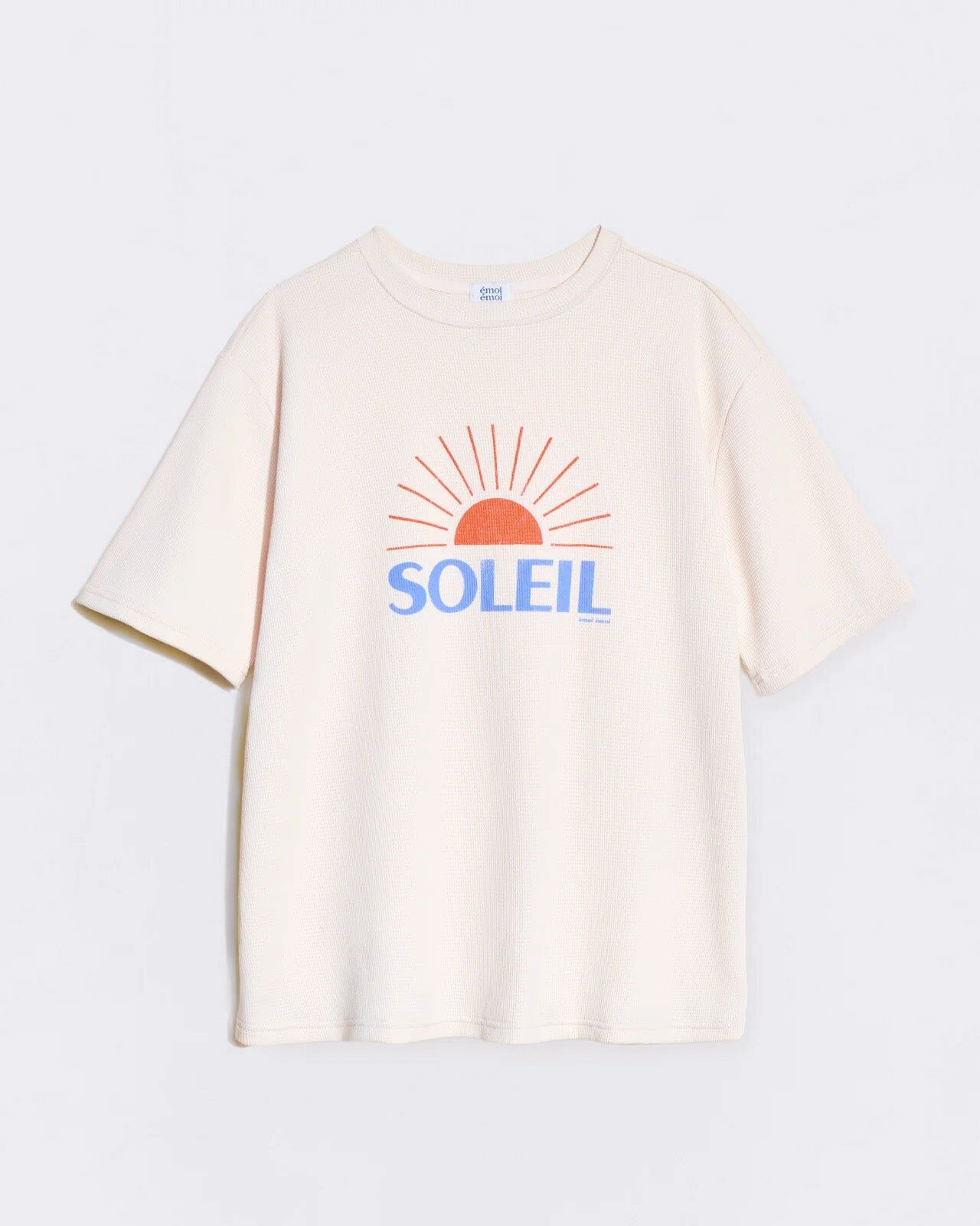 Soleil Women's Waffle Organic Cotton T-shirt — Cream | émoi émoi