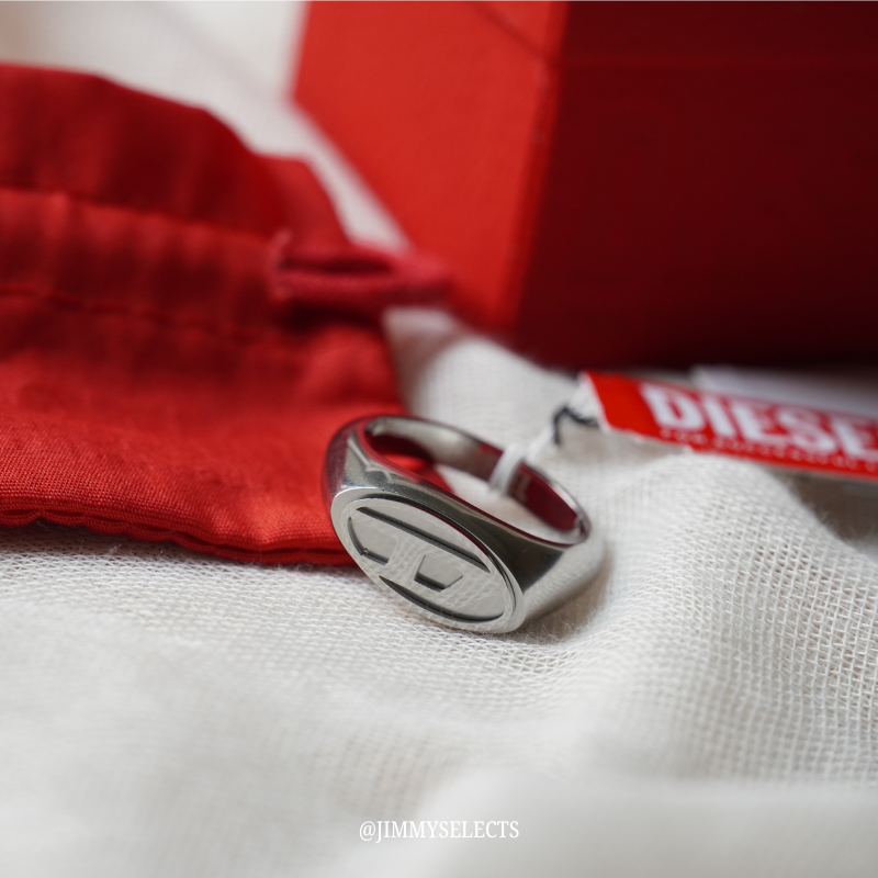 【代購】DIESEL DX1475040  D Logo 戒指｜潮流金屬飾品