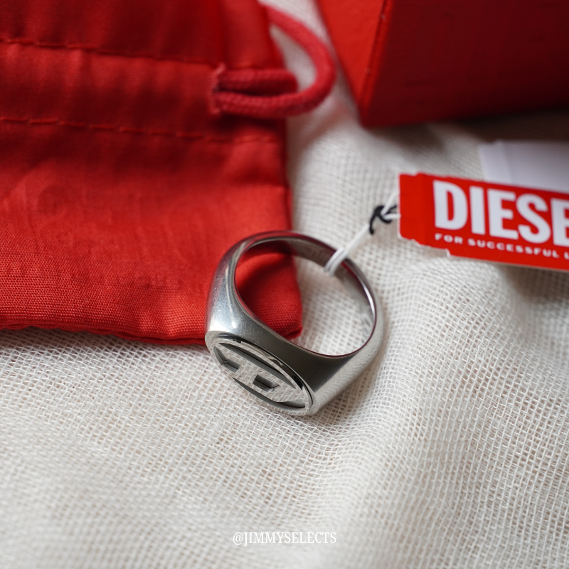 【代購】DIESEL DX1475040  D Logo 戒指｜潮流金屬飾品