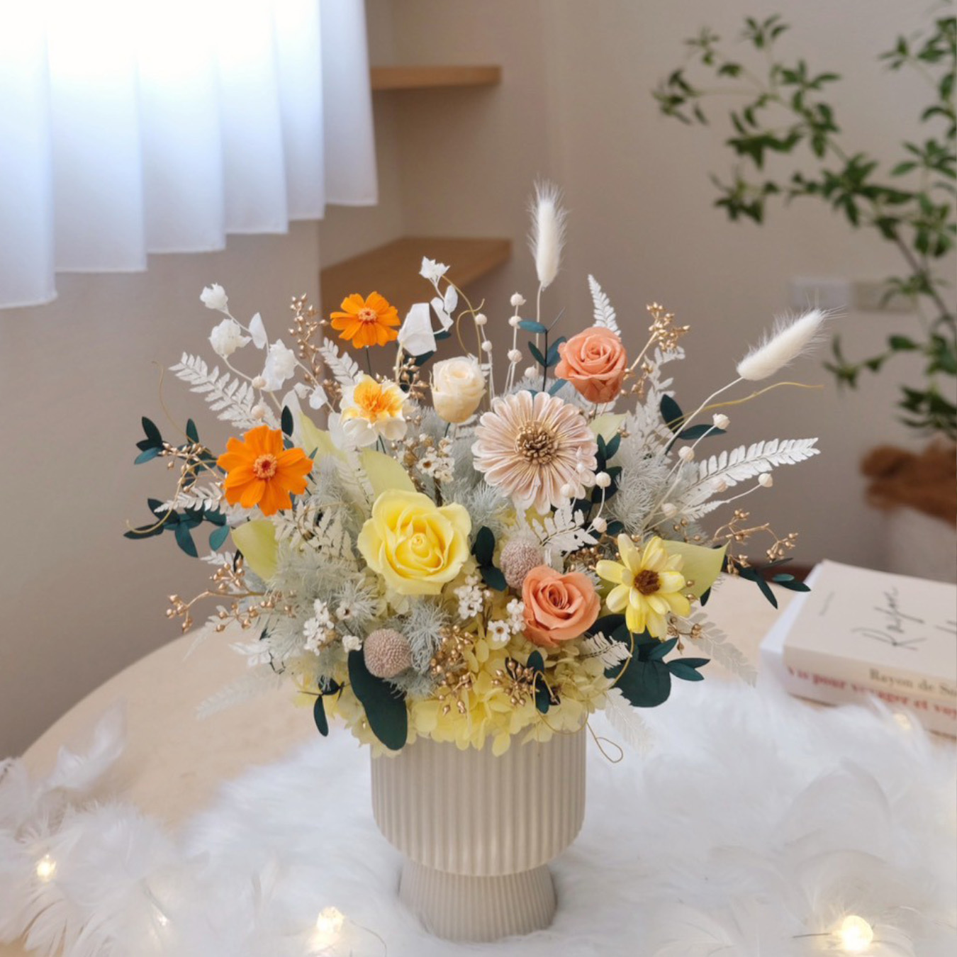追光而遇  永生盆花