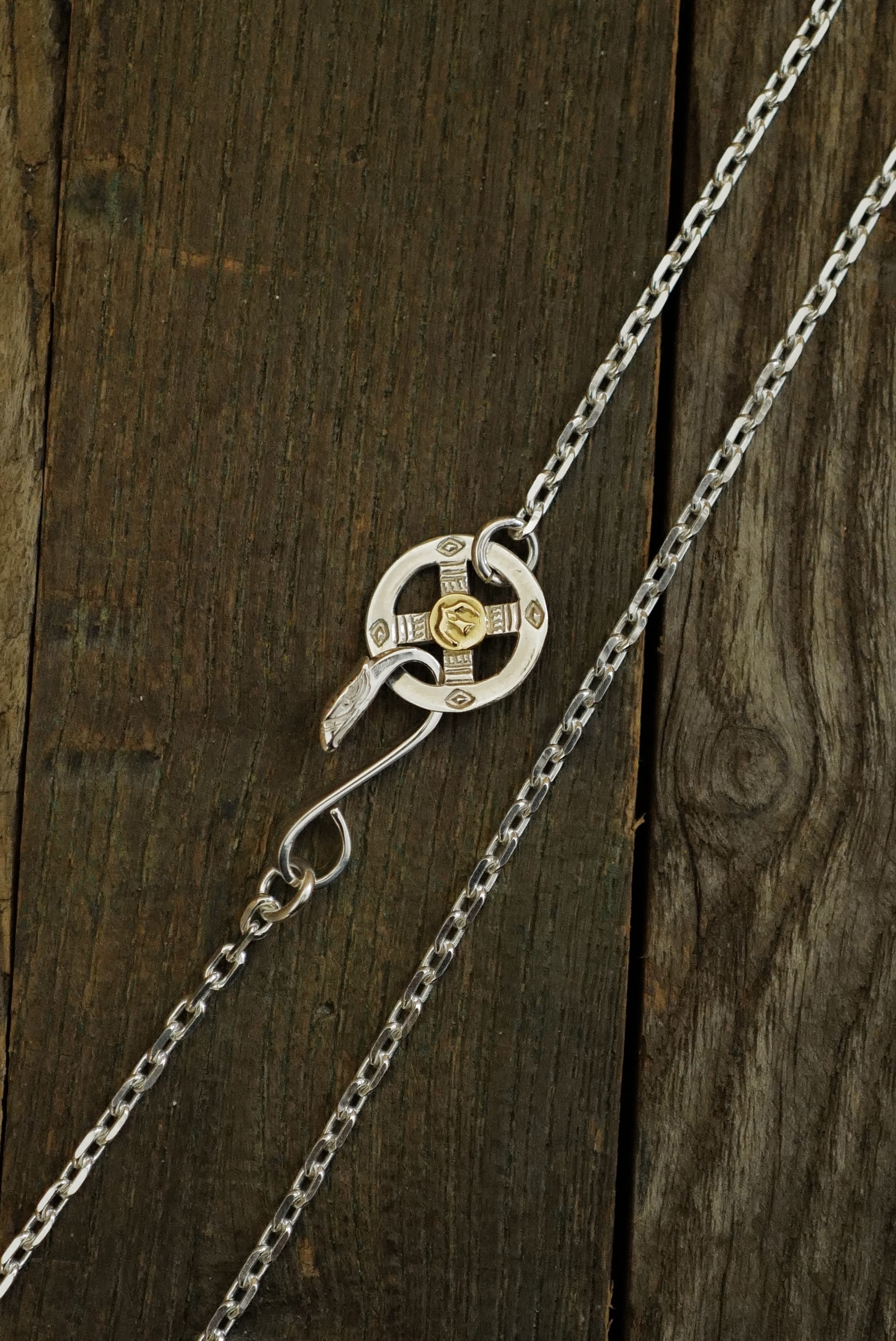 舊版銀鷹扣配舊版點金輪60CM頸鏈*