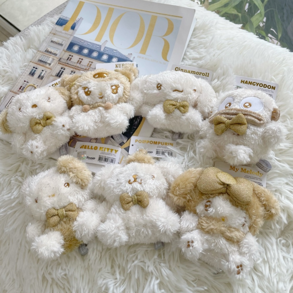 SANRIO 三麗鷗 金蔥吊飾 金色 絨毛 可愛 HELLO KITTY 醜魚漢頓