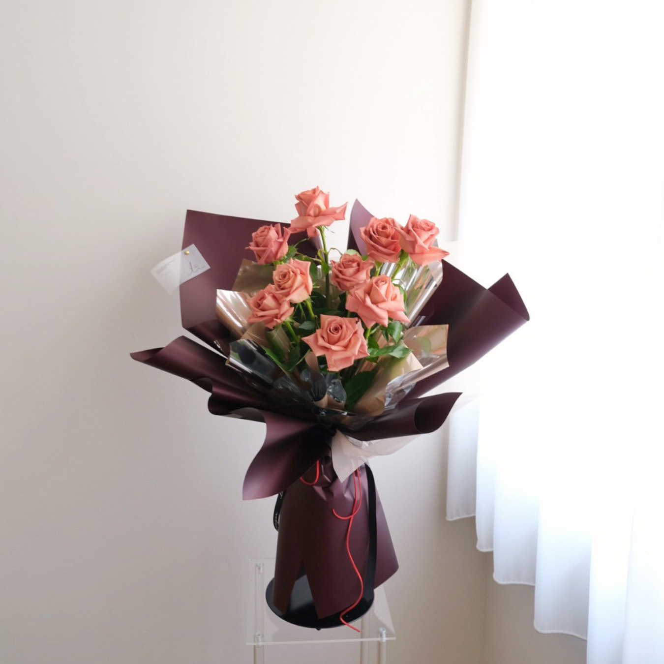 鮮花 / 進口玫瑰 西雅圖 9朵 紅鏡包裝
