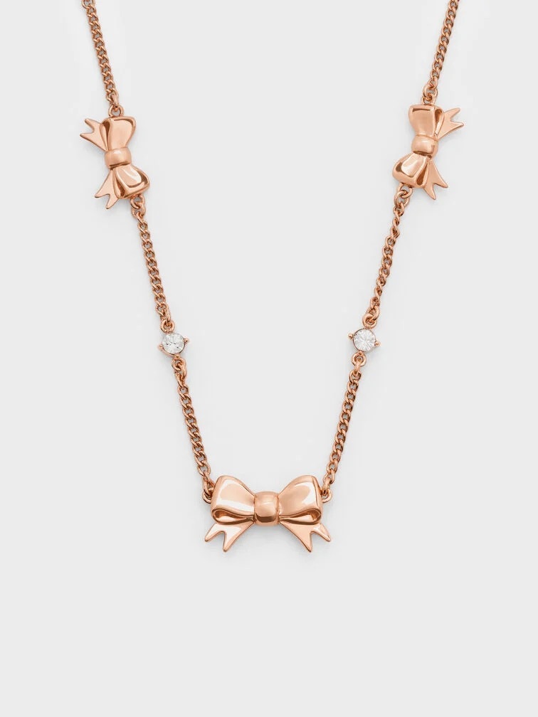 Charles & Keith 小CK Paige 蝴蝶結 項鍊 兩色