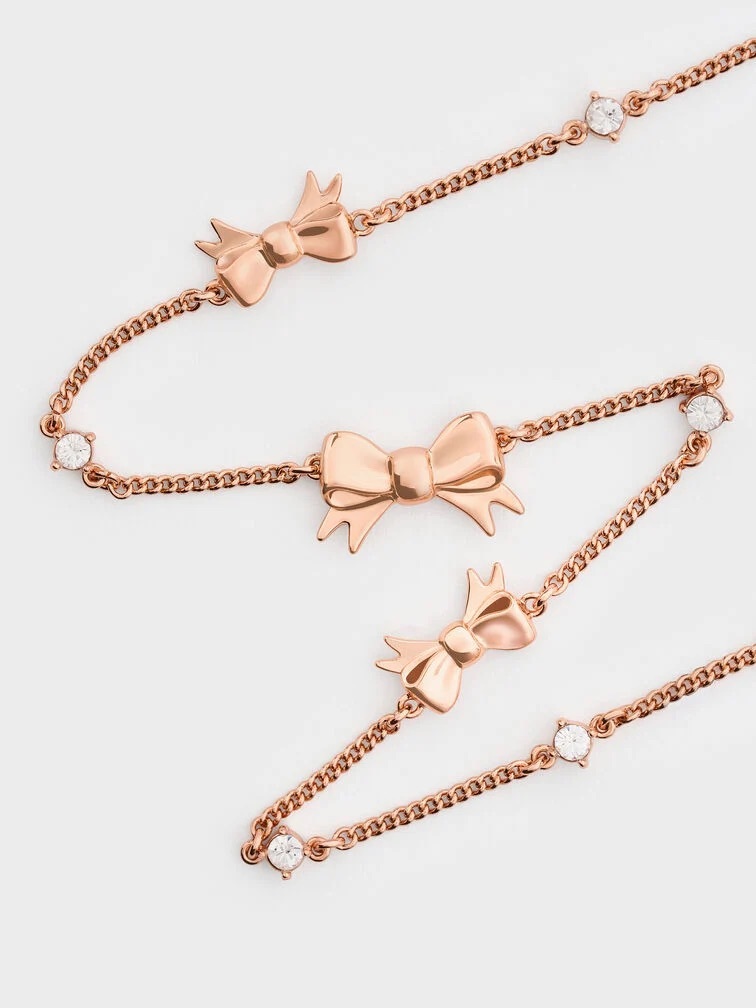 Charles & Keith 小CK Paige 蝴蝶結 項鍊 兩色