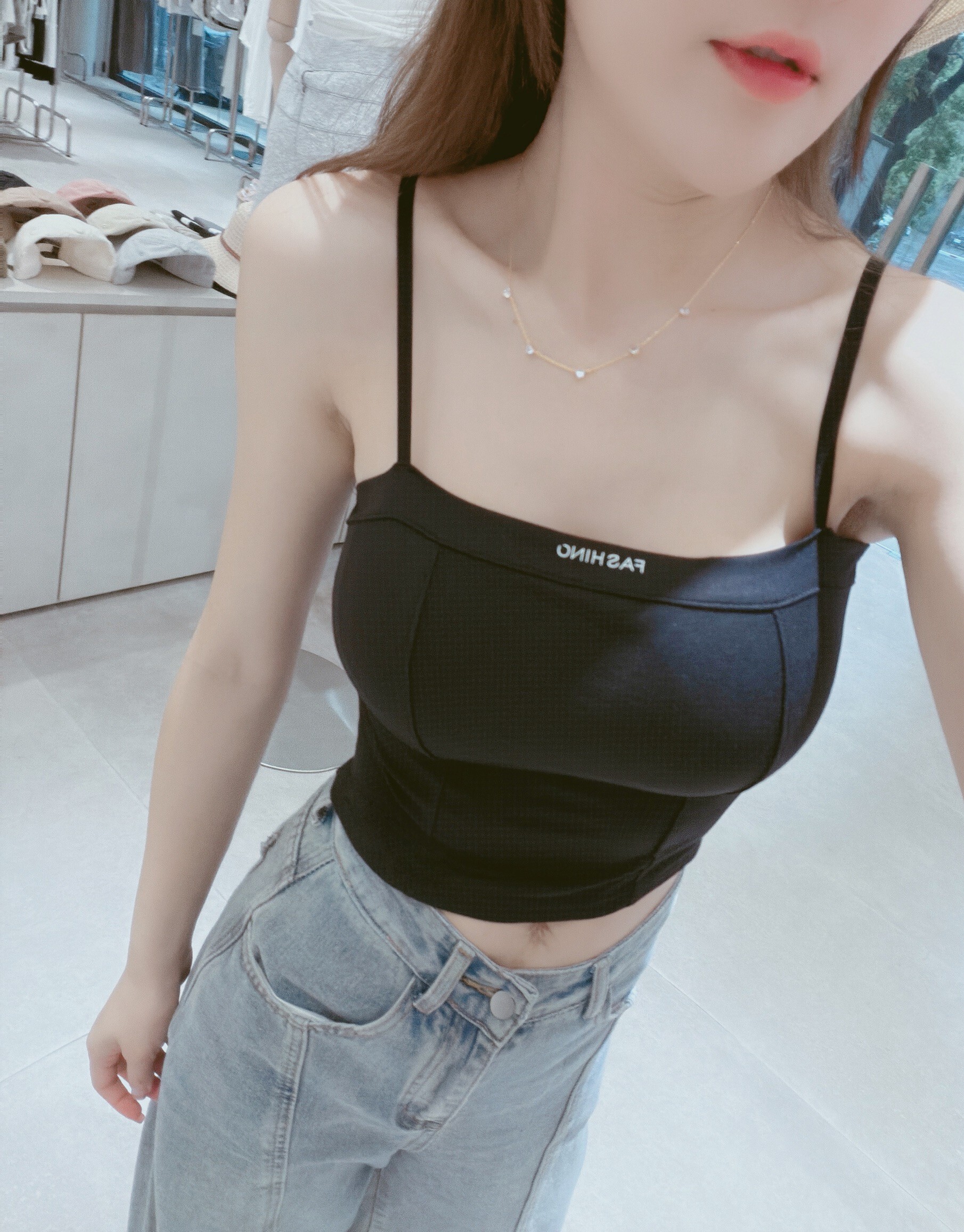 字母車線罩杯背心 6086