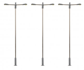 Faller 180103 HO scale LED Street lights, pole-integrated lamps, cold white, 3 pieces
