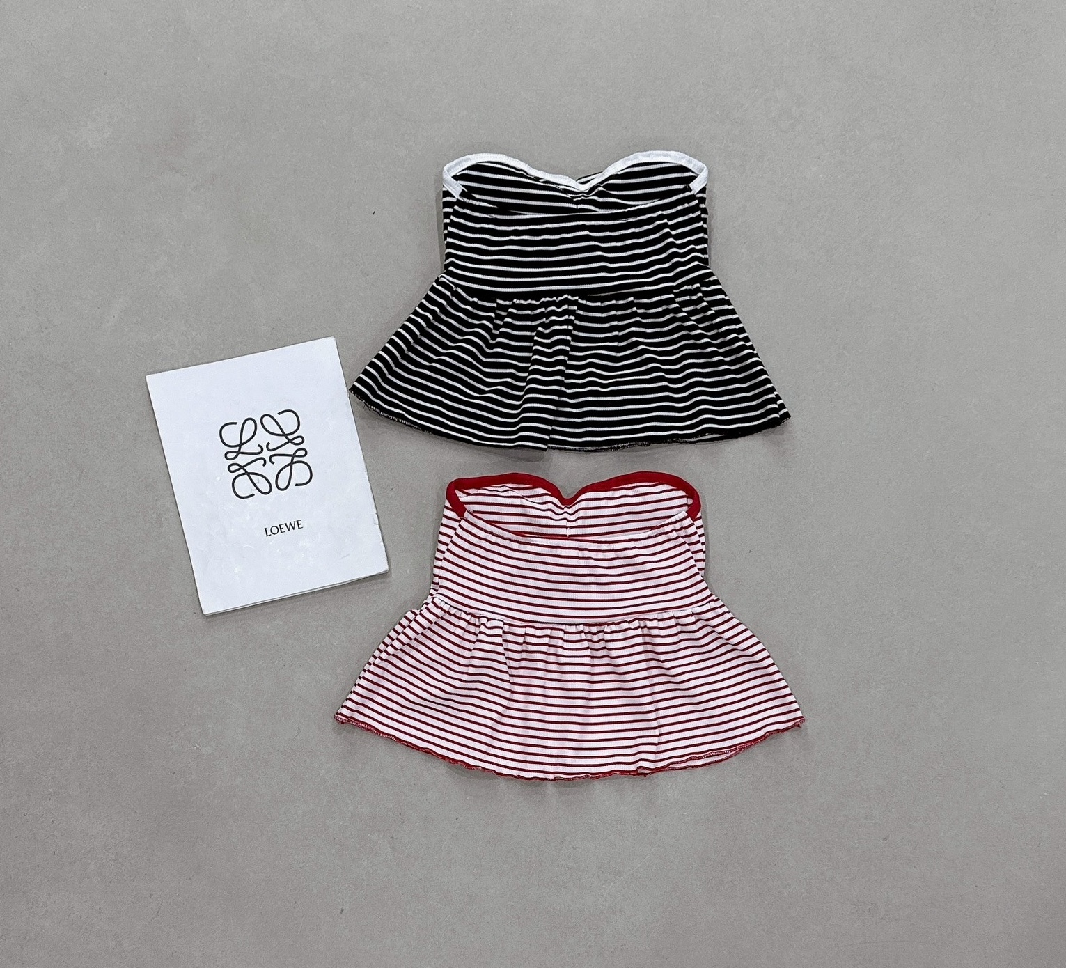 平口條紋傘狀罩杯背心