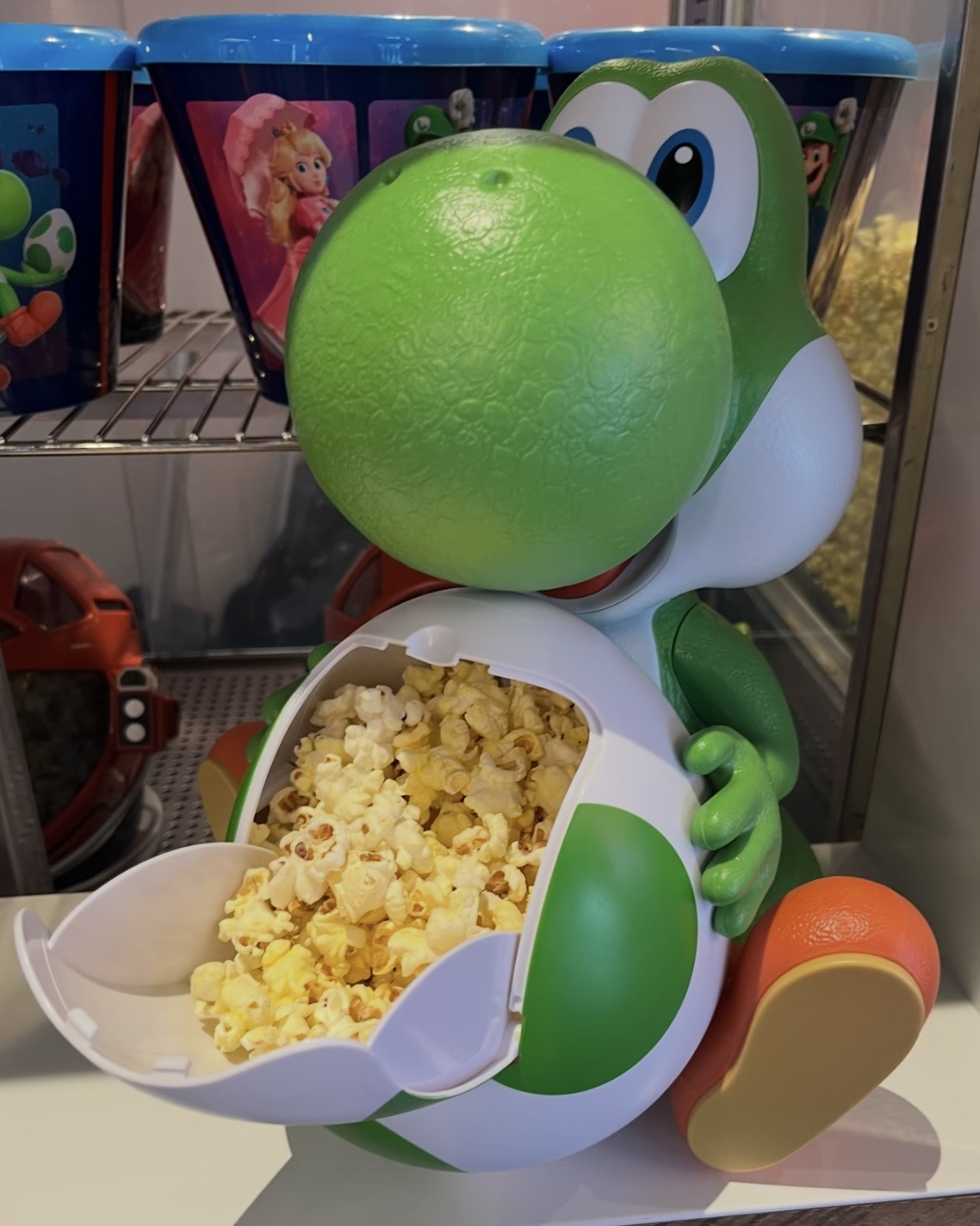 SUPER MARIO YOSHI 任天堂 銀河瑪利歐 樂園 爆米花筒 置物盒 耀西【SM004-YOSHI】