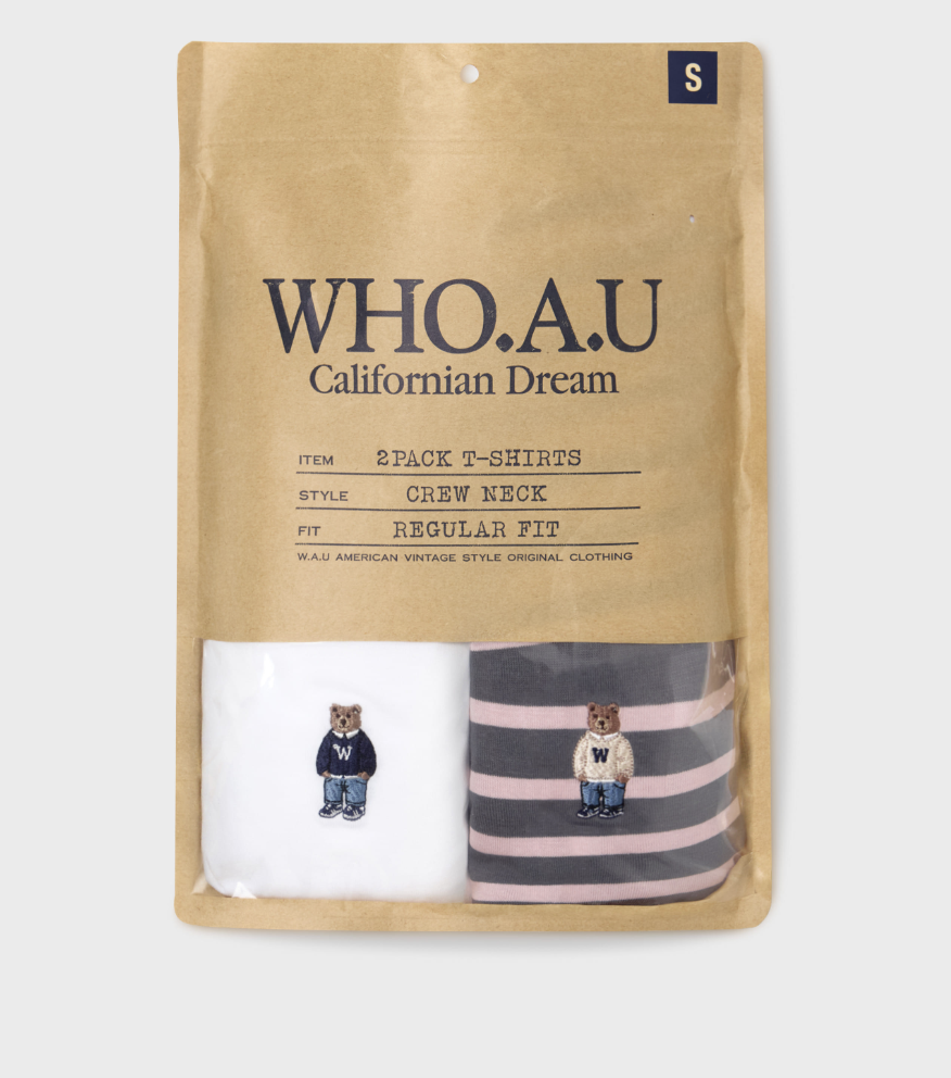 【入LIVECODE一件減至$208@1 | $198 兩件以上！😱🔥！】【WHO.A.U春夏開季🔥】(2PACK)Steve Stripe T-shirt[B] (4 Colors)