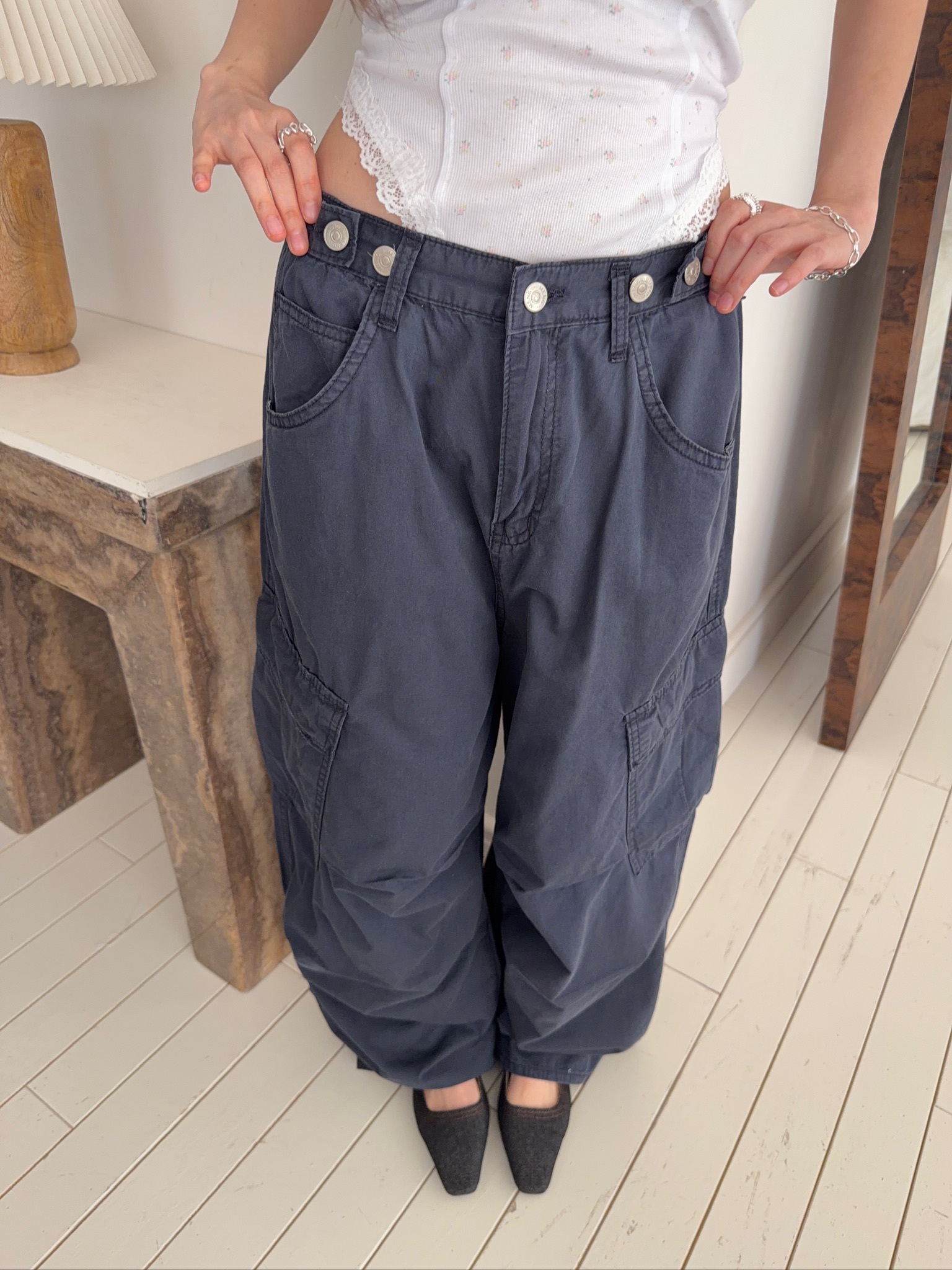 A14/藝術科學大口袋工裝長褲