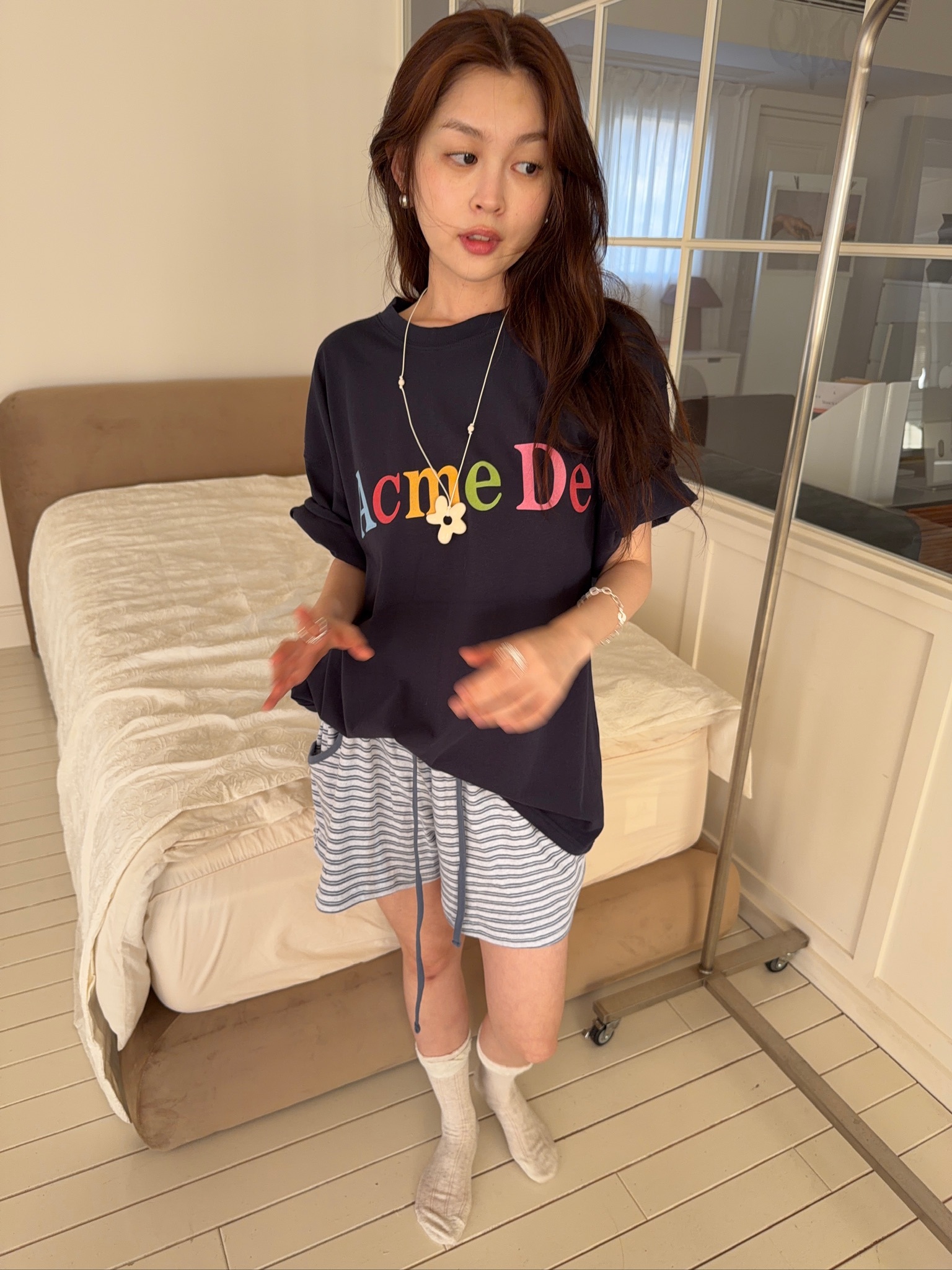 A80/人生巔峰彩色字母短袖上衣