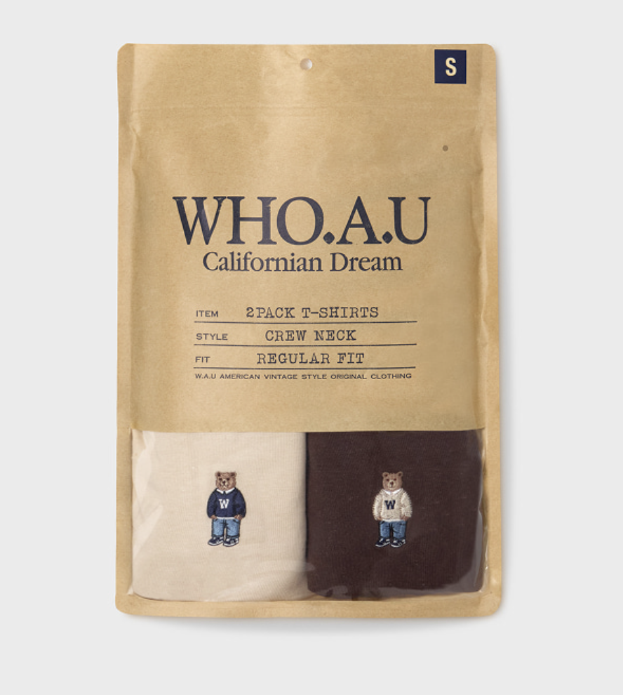 【入LIVECODE一件減至$208@1 | $198 兩件以上！😱🔥！】【WHO.A.U春夏開季🔥】(2PACK)Steve Solid T-shirt[B] (5 Colors)