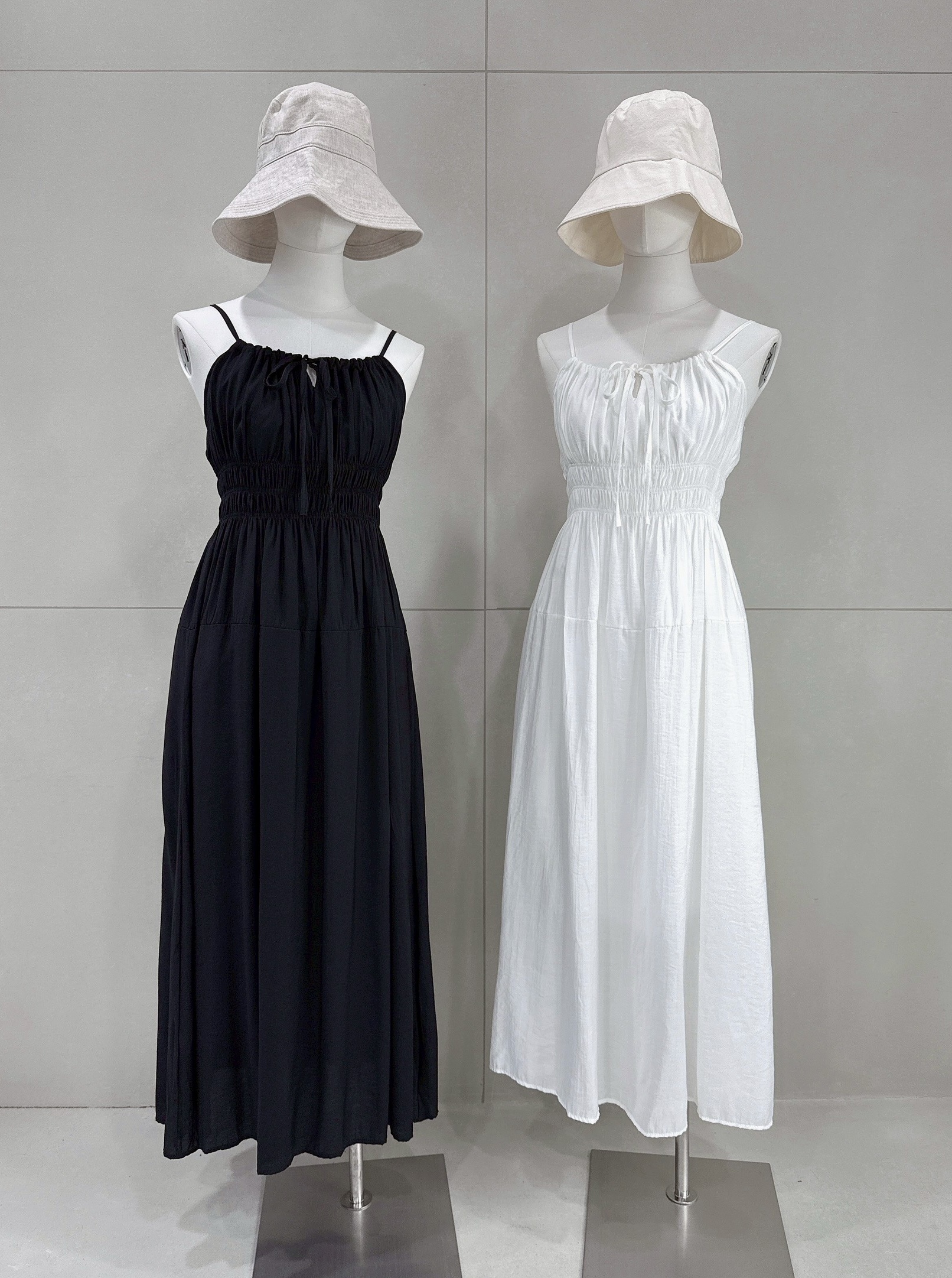 仙氣肩可調縮腰背心長洋