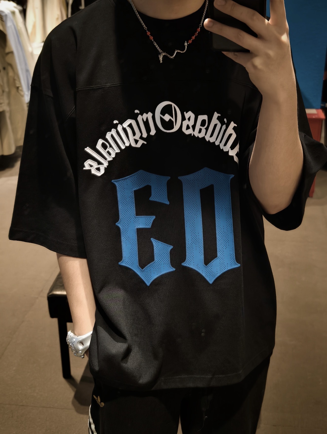 Adidas Original OG 歌德字 異材質 拼接 美式 短T 黑KT3039/藍KT3040/橘KT0407