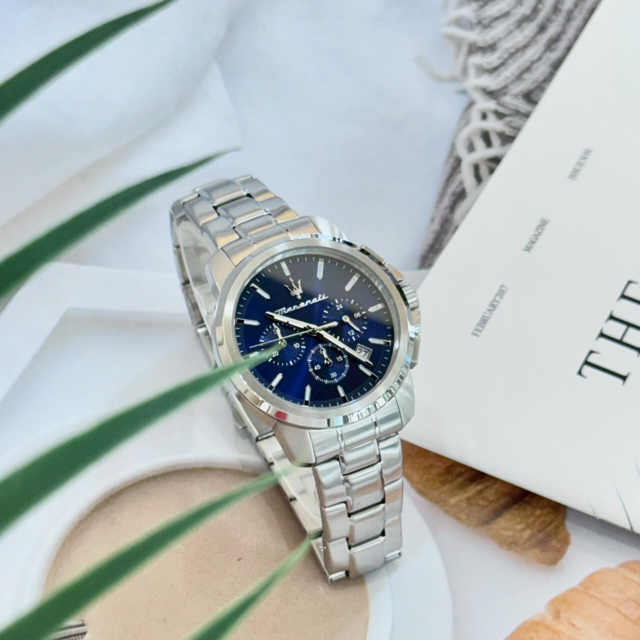 【Maserati 瑪莎拉蒂】Successo系列 三眼計時手錶 R8873621047 42mm 現代鐘錶