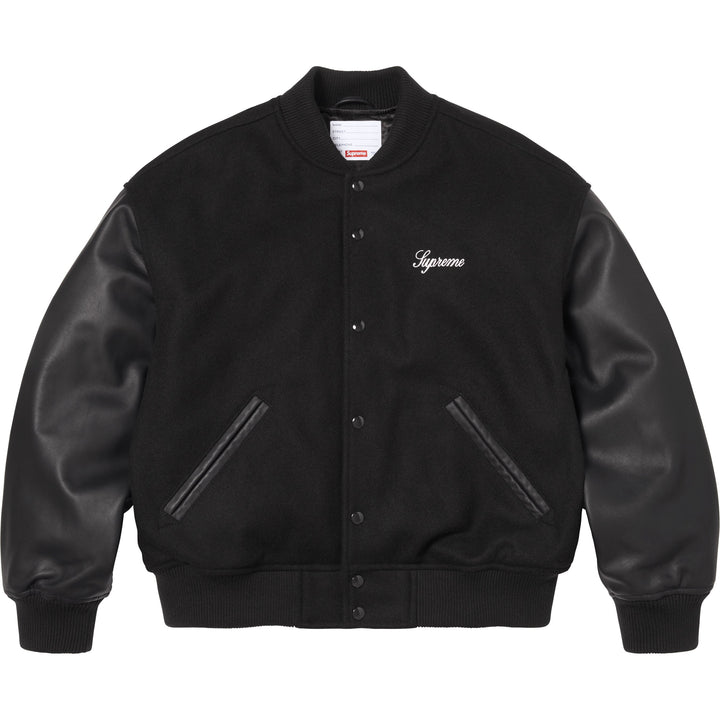 『即將到貨』2026SS Supreme Cross Varsity Jacket 十字架 皮袖 棒球 外套 現貨 SS26J20