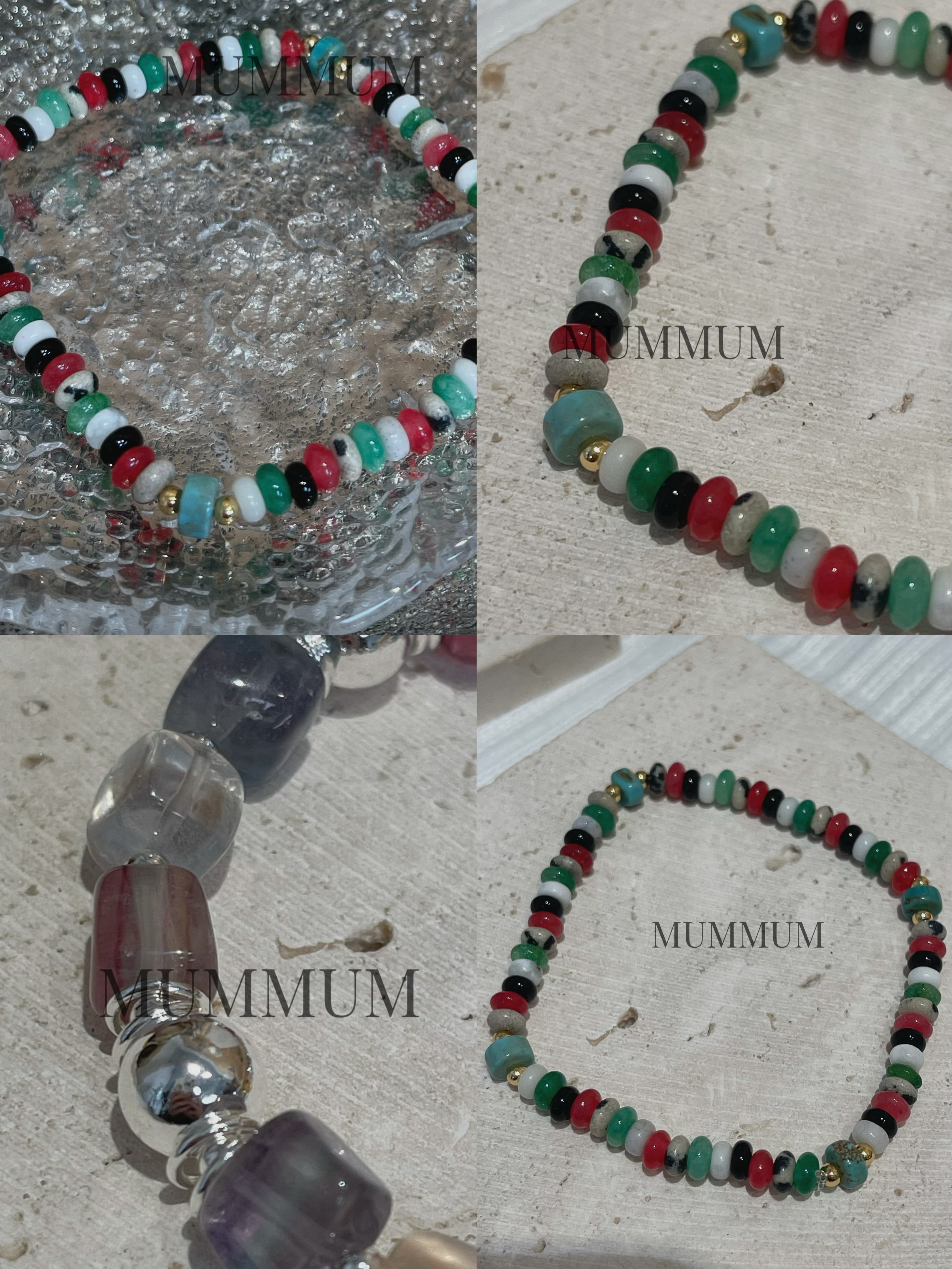 SL13221/天然玉石意色系手鏈