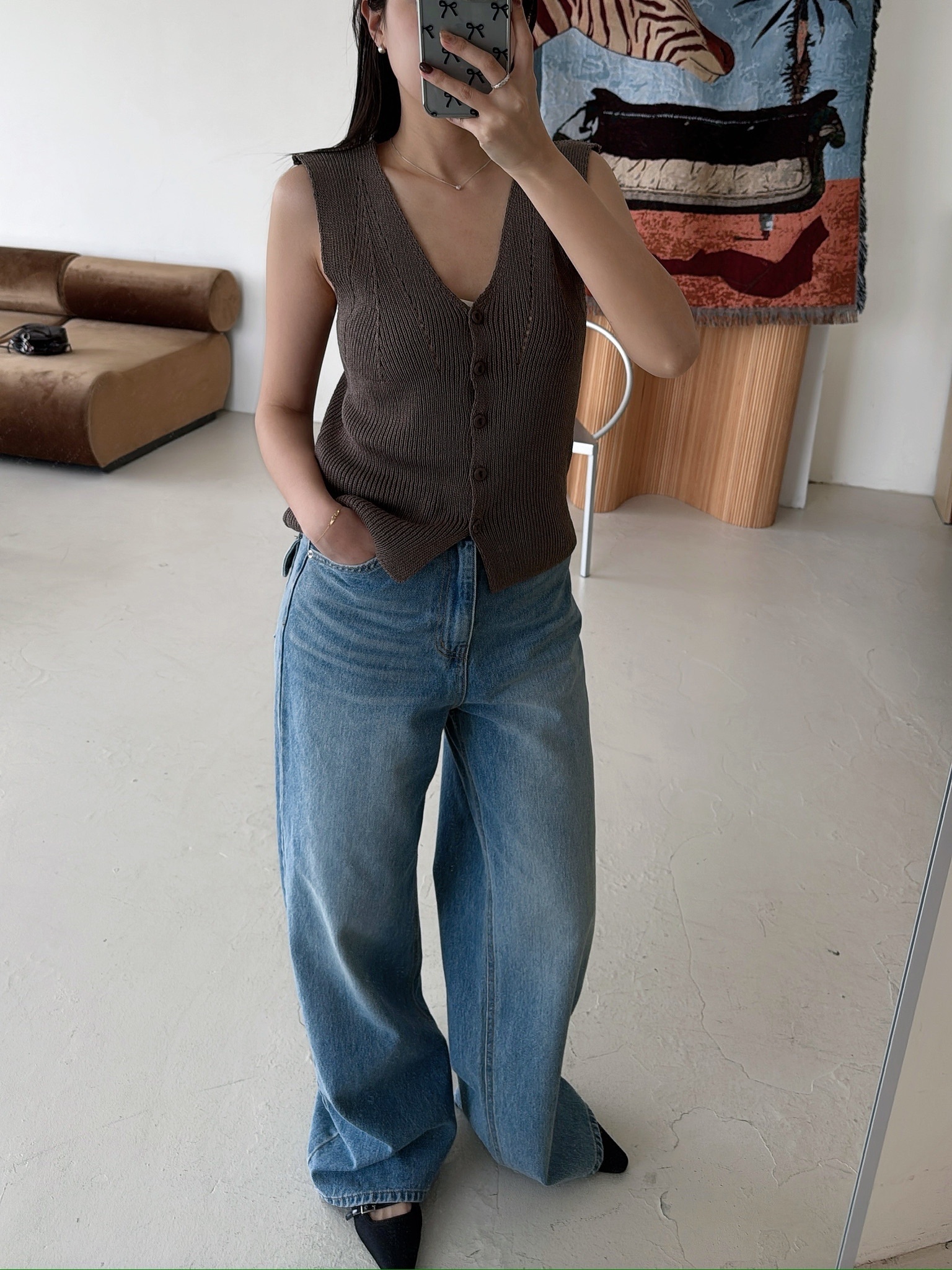 E03 雙口袋牛仔長褲S/M/L