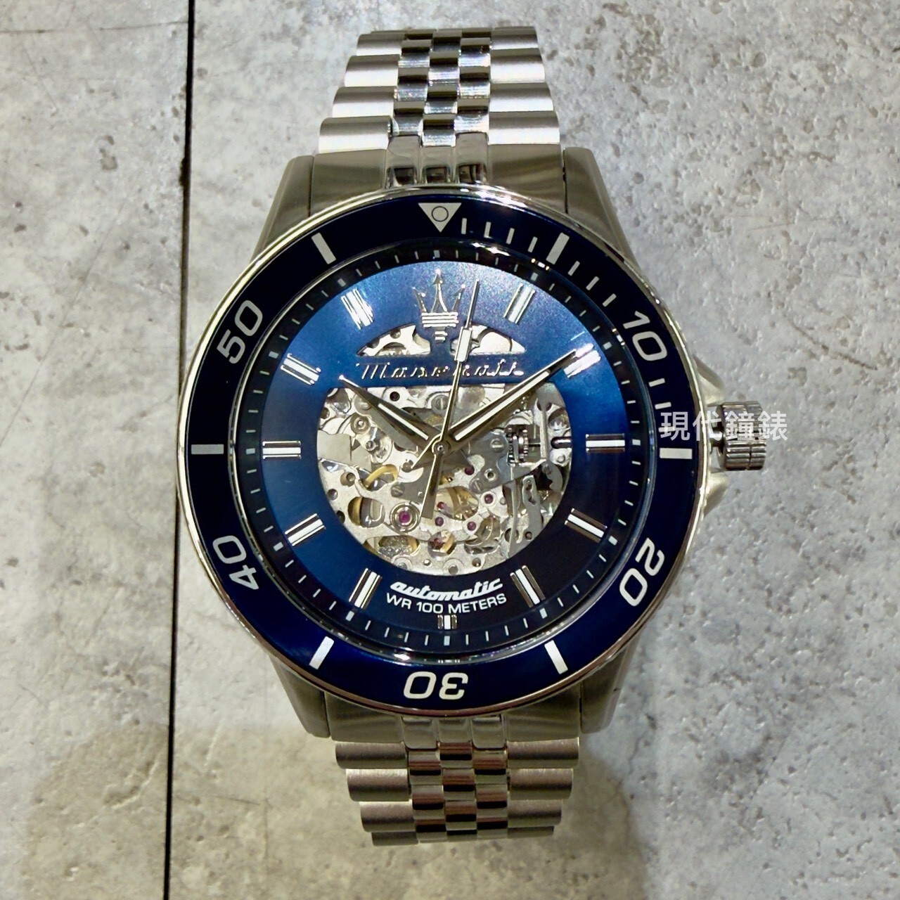 【Maserati 瑪莎拉蒂】SFIDA系列 鏤空機械錶 R8823140011 44mm 現代鐘錶