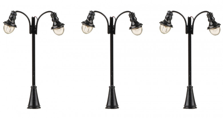 Faller 272126 N scale LED Lights, arc luminaires, cold white, 3 pieces