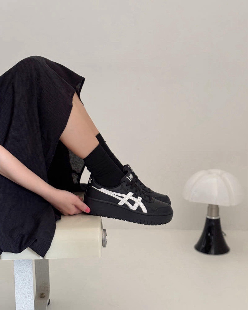 Asics Japan S PF 國外限定 黑武士 黑色 黑白 復古 增高 厚底鞋 1202A532-001