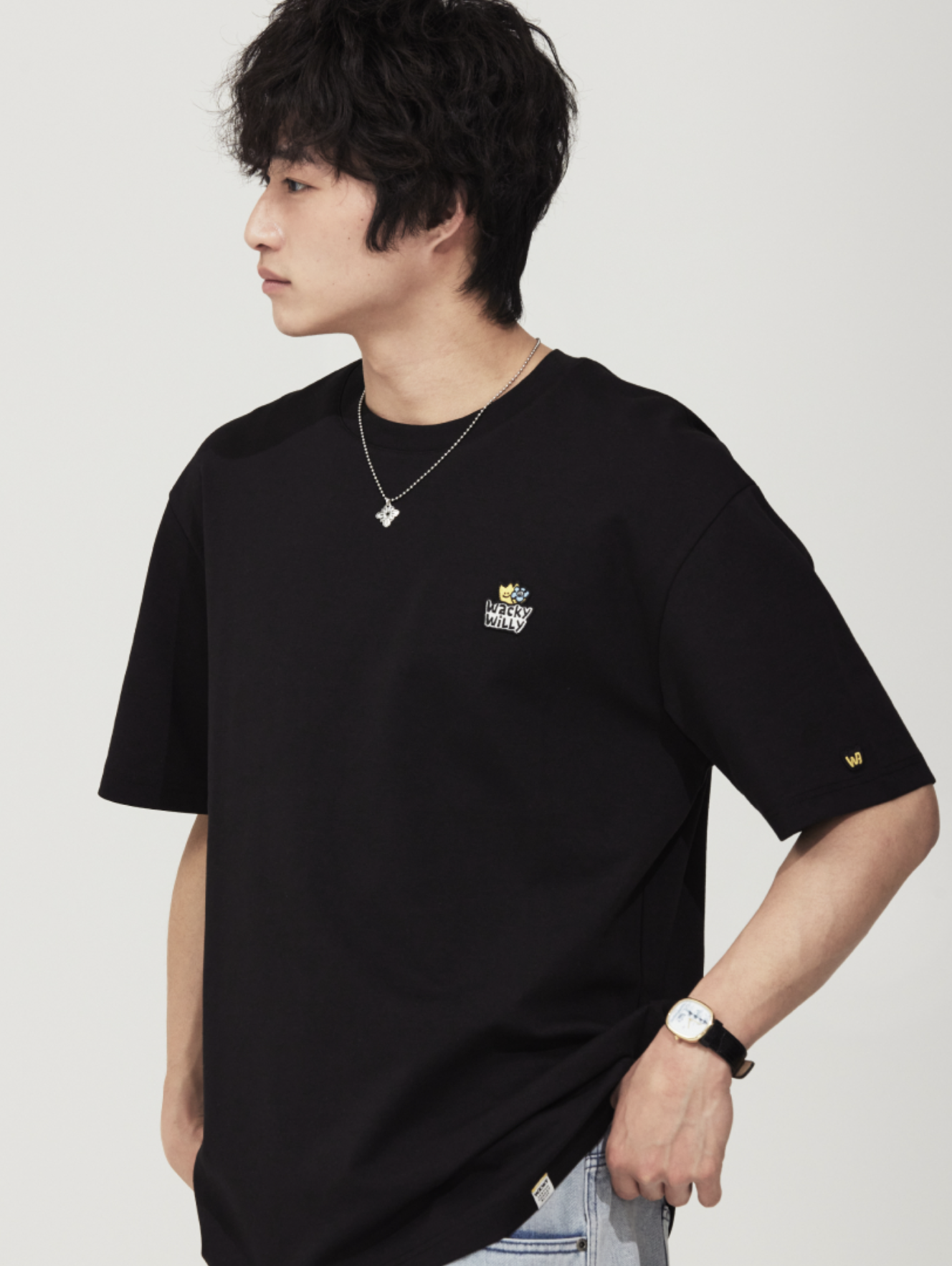 【入LIVECODE一件減至$238😱🔥！】【WACKY WILLY春夏開季🔥】Double Kiki Wappen Short Sleeve T-shirt (4 Colors)