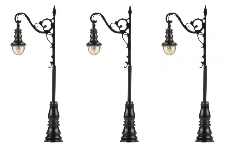 Faller 272131 N規 LED弧形燈，暖白光，3個裝