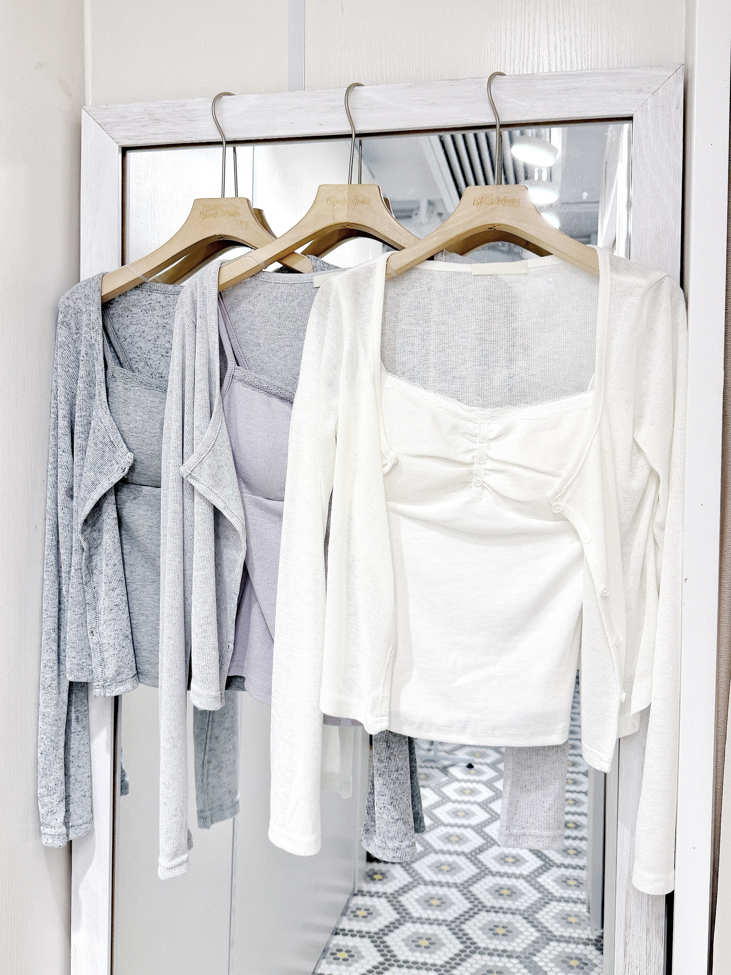 S0240｜初春必入薄薄長袖外套連背心 SET ˖ ִֶָ ⋆🌷͙⋆ ִ