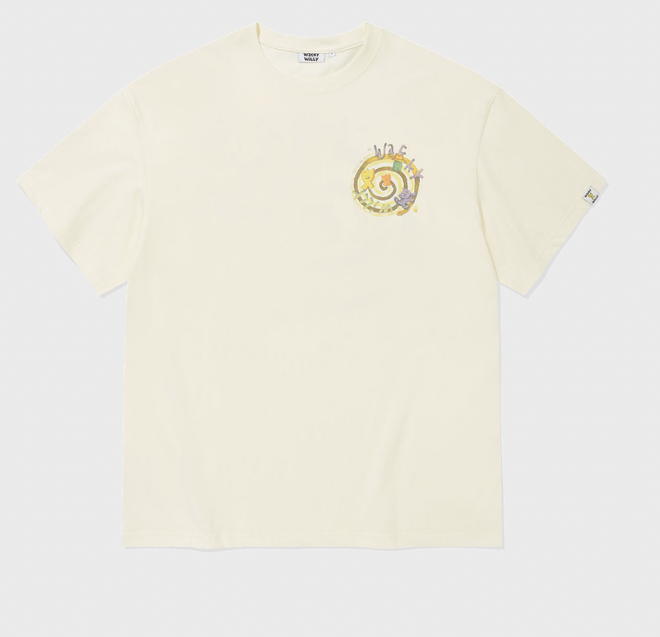 【入LIVECODE一件減至$278😱🔥！】【WACKY WILLY春夏開季🔥】Multi-bag graphic short-sleeve T-shirt - Cream