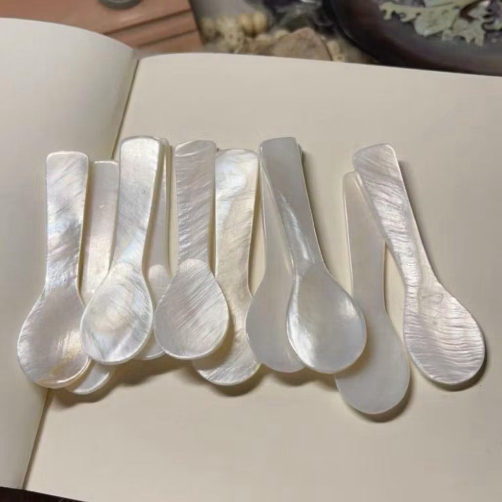 韓國濟州島 天然貝殼 手工打磨 獨一無二 小勺子