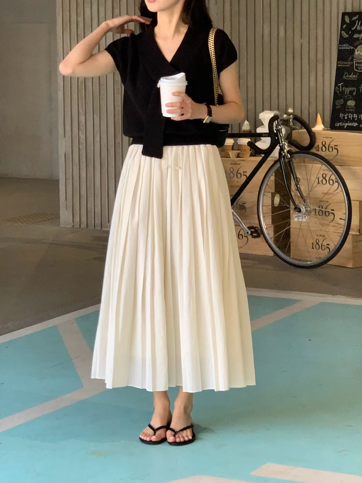 #228N736 仙氣定格；春夏百褶傘裙