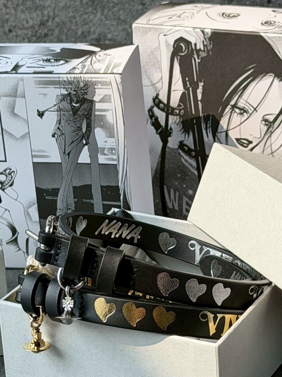 Vivienne Westwood x NANA 聯名限定 Choker 字體Logo愛心頸鏈 項鍊 項圈 黑銀/黑金