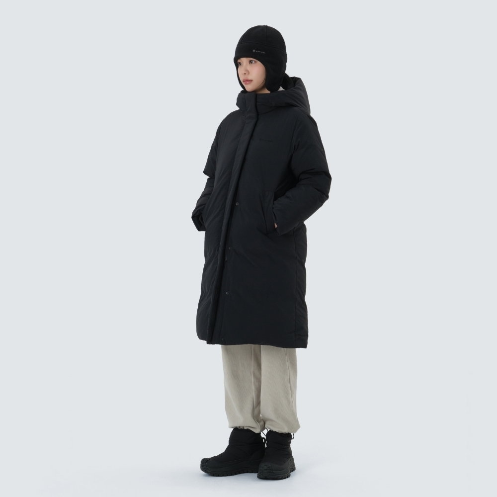 【現貨】Snow Peak City Camper 女士輕量機能長款羽絨外套 S25FWRDJ91 (黑色 S)