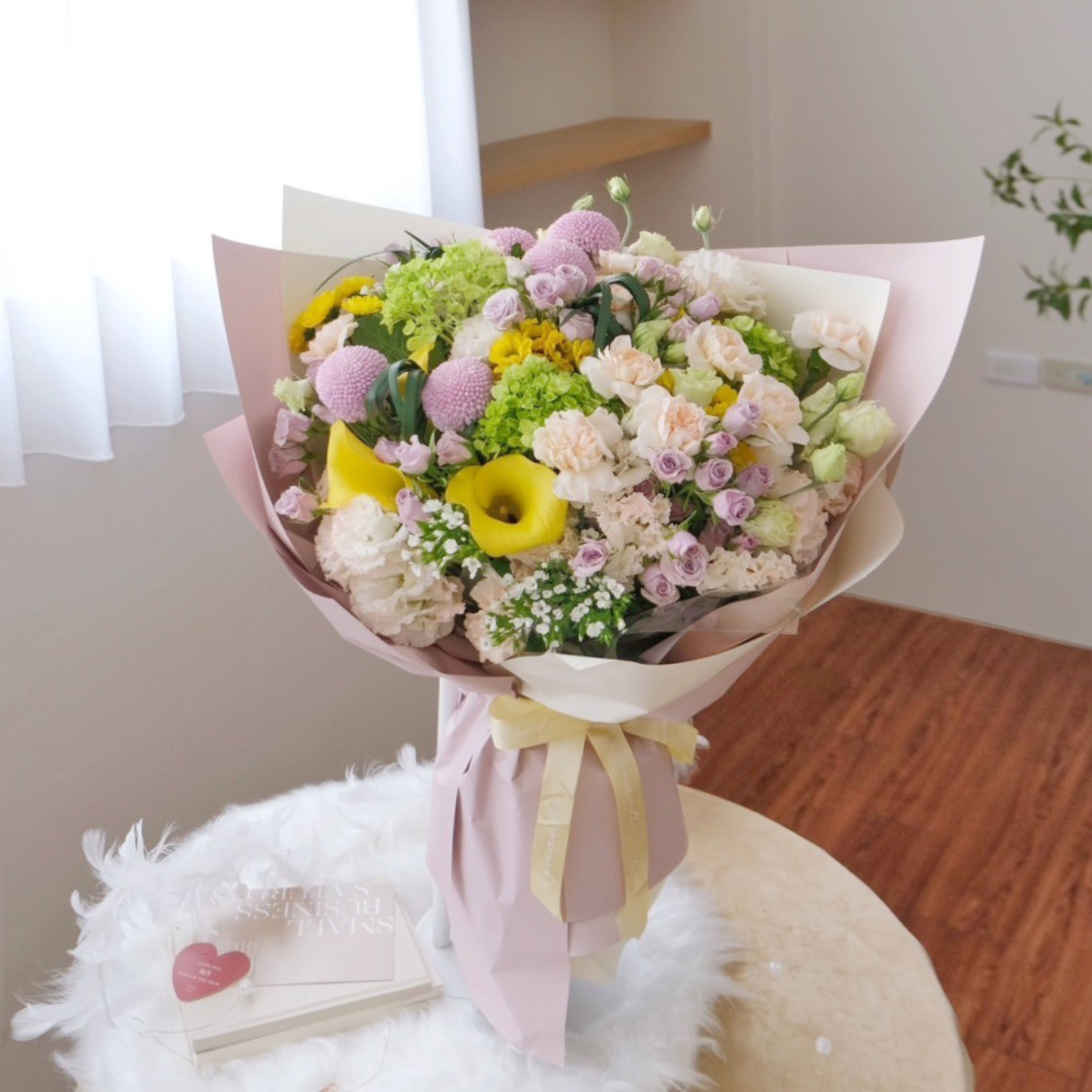 鮮花花束 / 圓滿 裸粉紫