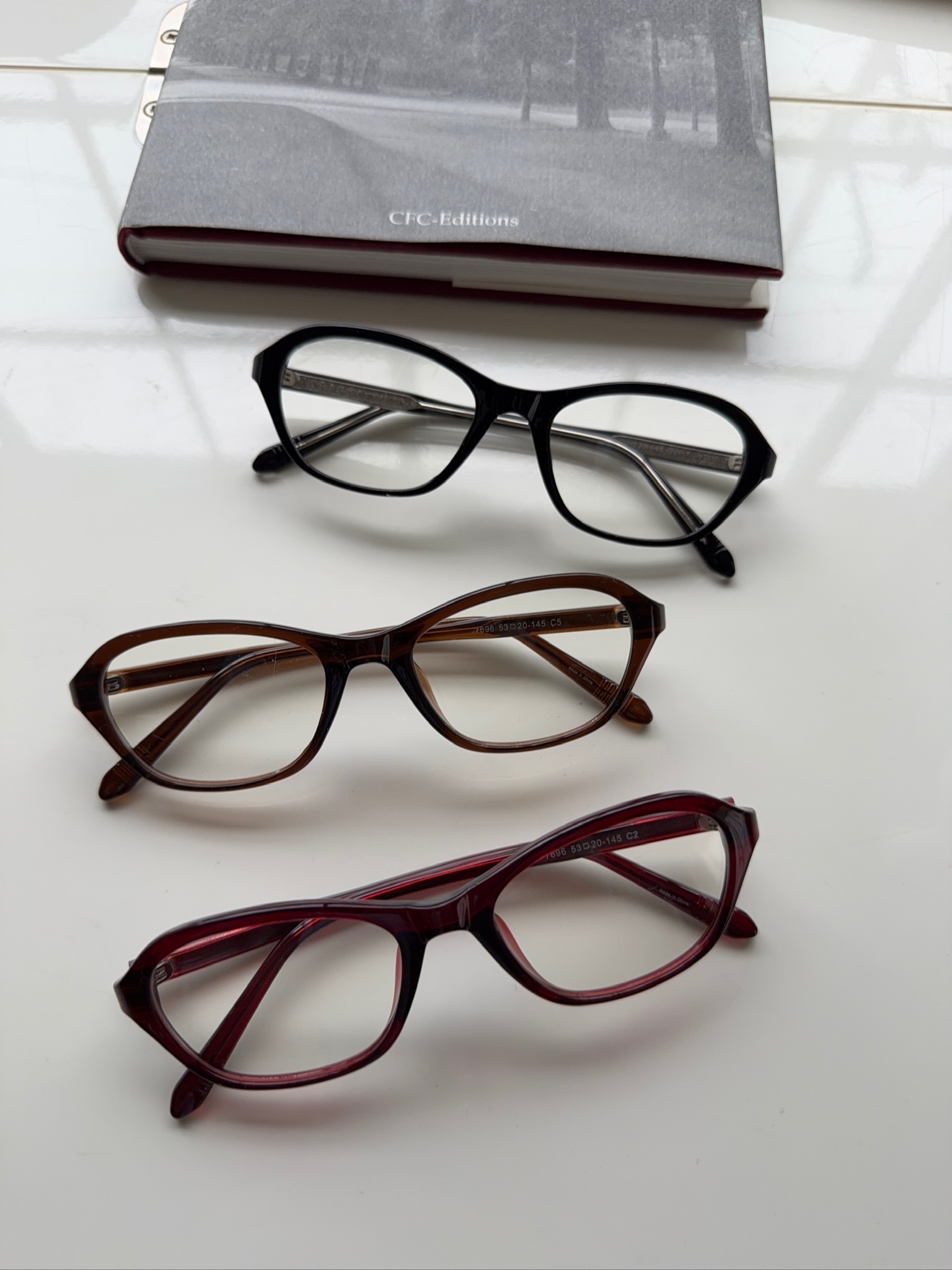 A95/膠框方長型平光眼鏡