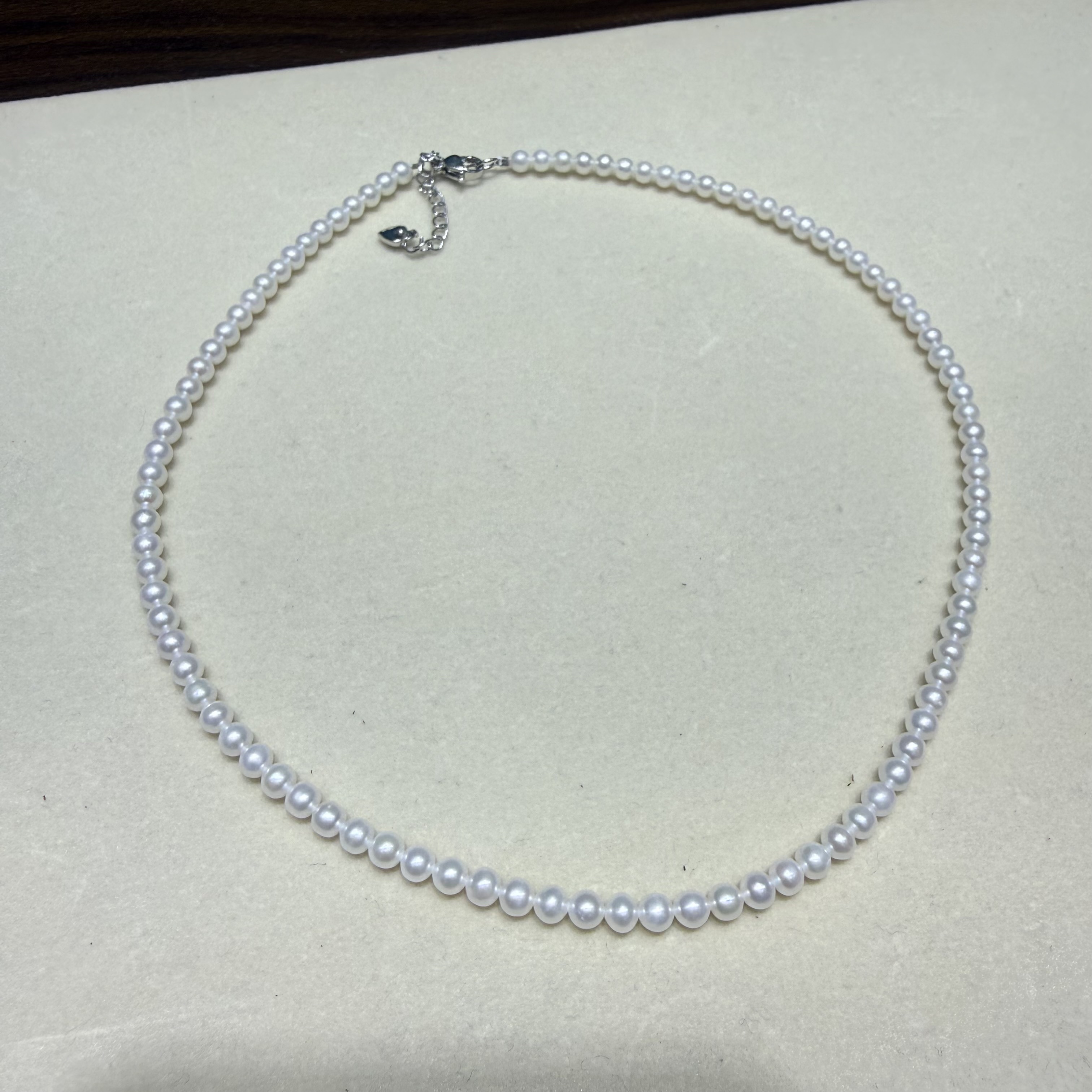 HKAG0412-053 珍珠4mm項鏈 (連證書) (A53)