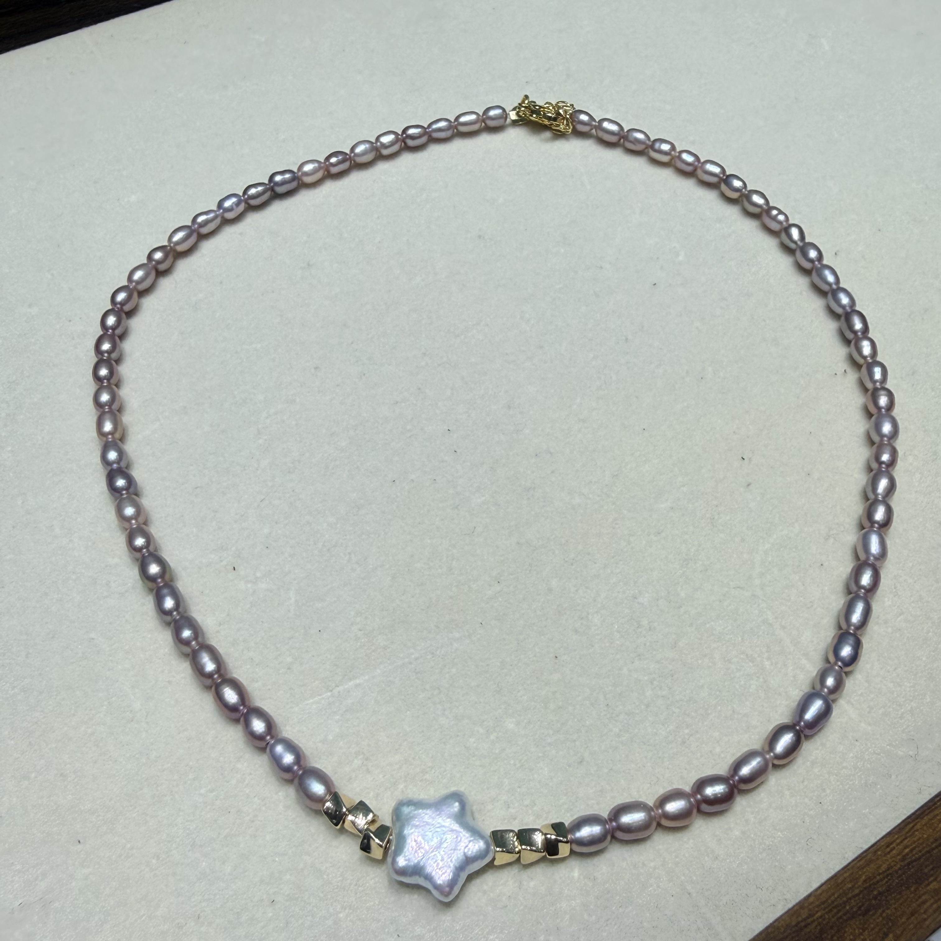 HKAG0412-058 星星珍珠設計款項鏈 (A58)