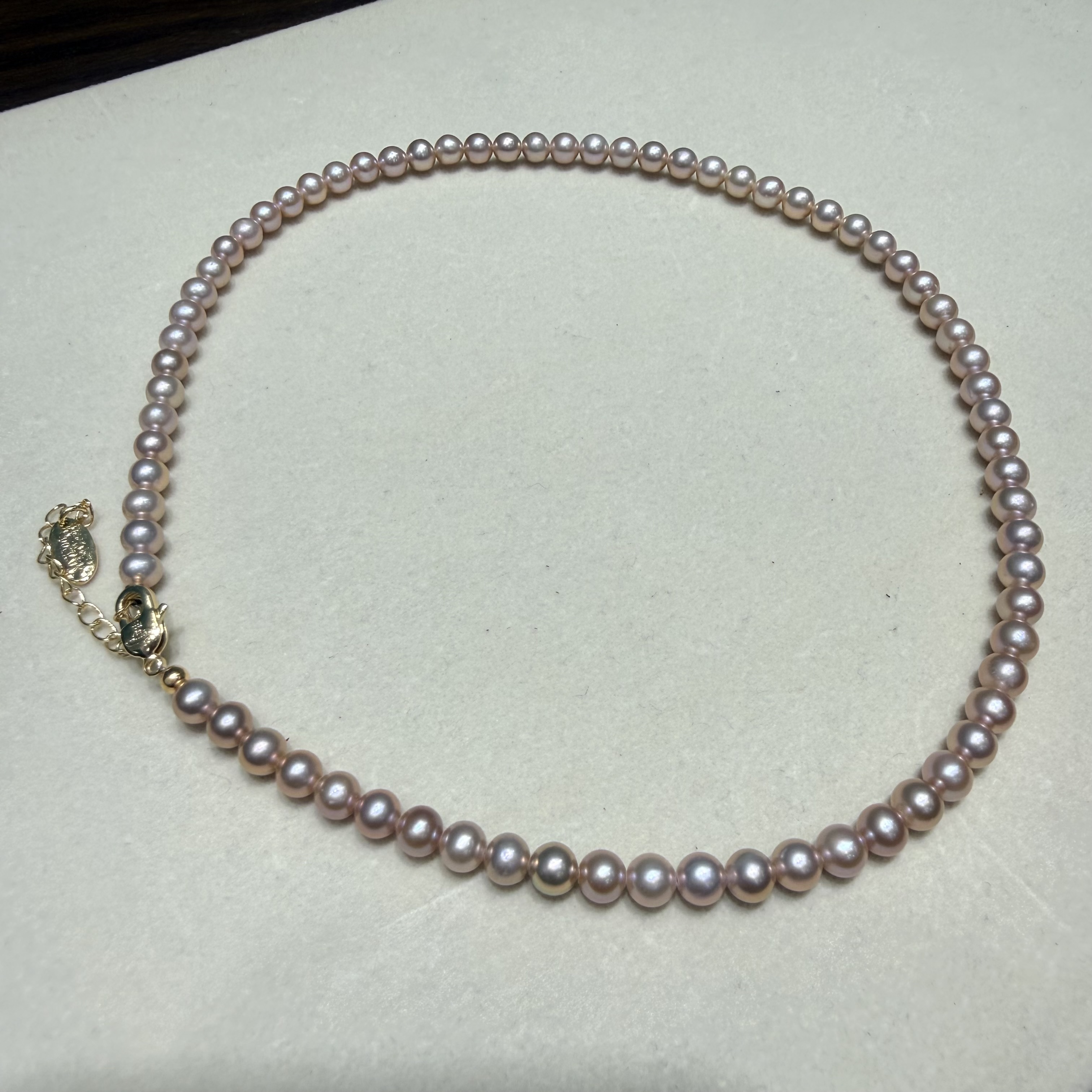 HKAG0412-056 糖果色5mm珍珠項鏈 (連證書) (A56)