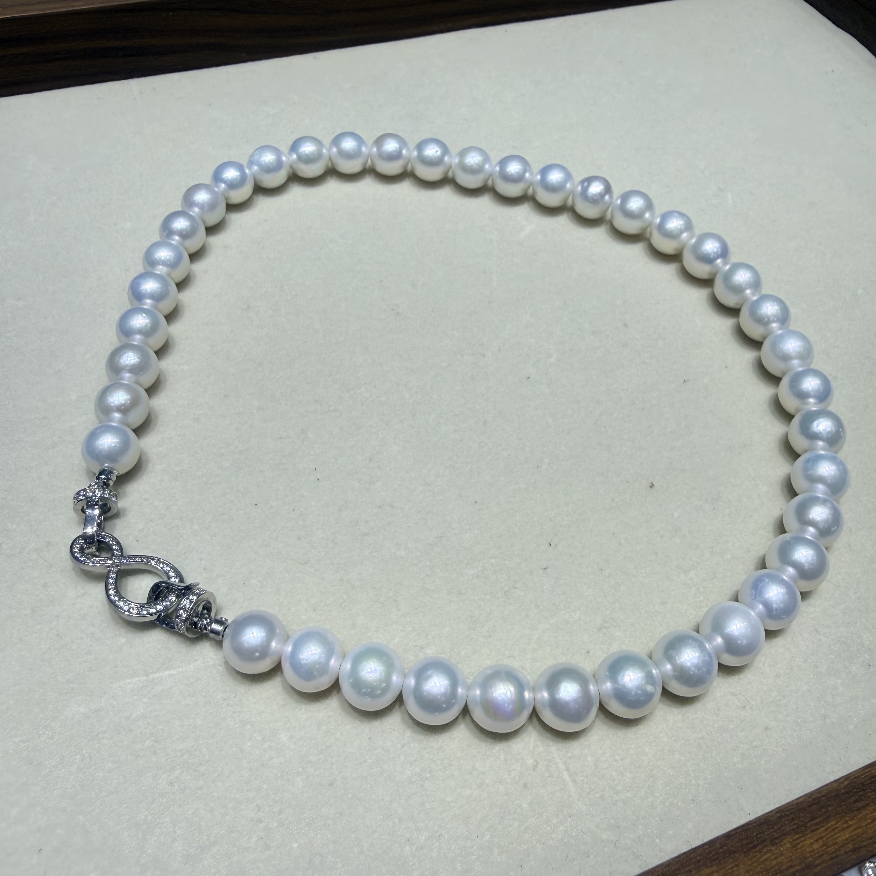 HKAG0412-055 愛迪生珍珠10-12mm項鏈 (連證書) (A55)