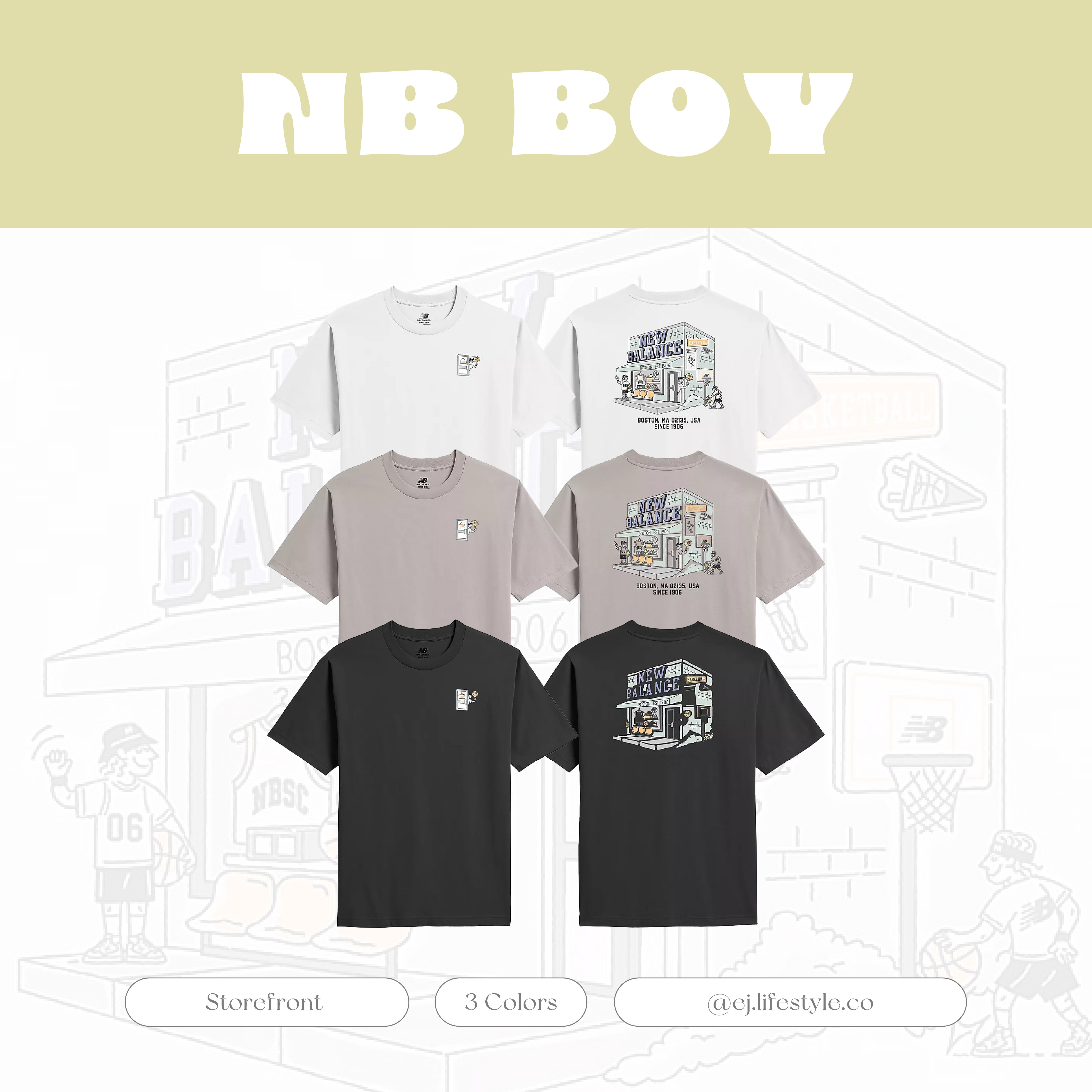 NEW BALANCE NB BOY Storefront 籃球店 春遊系列 IU代言同款 李知恩 男款 / 調貨