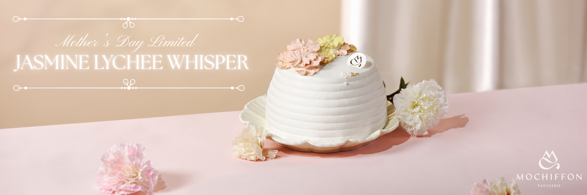 Jasmine Lychee Whisper Mother's Day Cake by Mochiffon Patisserie
