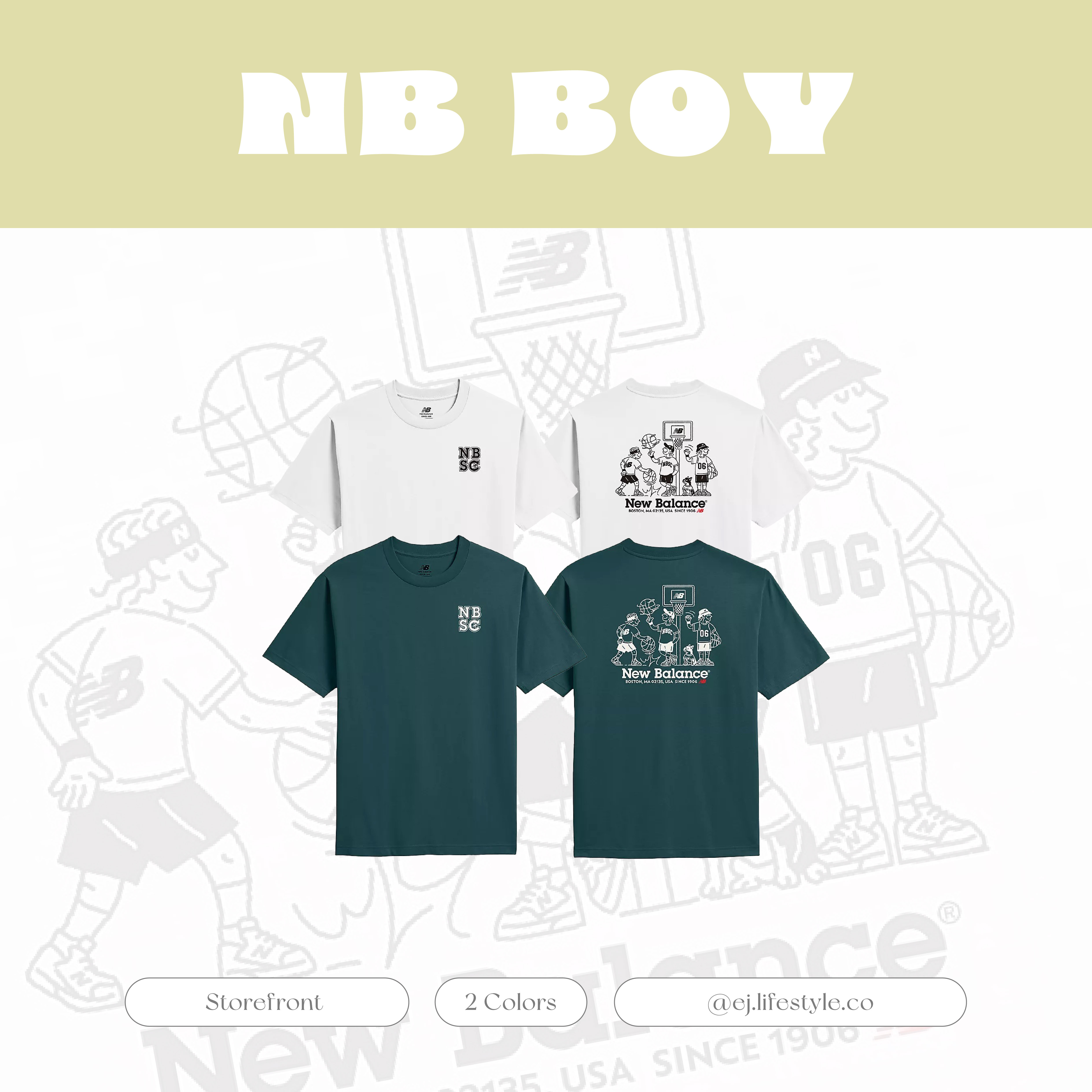 NEW BALANCE NB BOY Basketball Team 籃球隊 春遊系列 IU代言同款 李知恩 男款 / 調貨