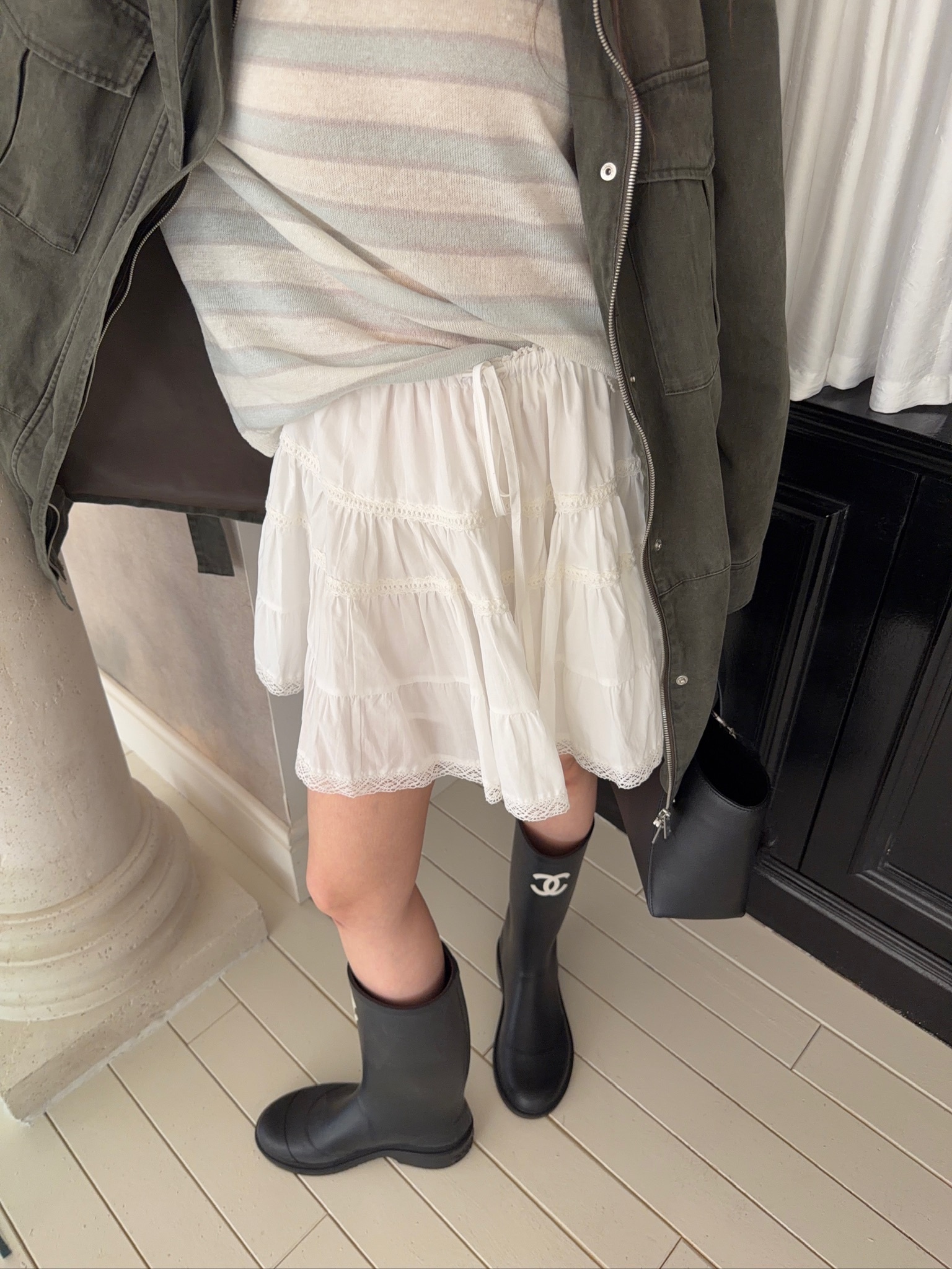 A70/洛可可風蕾絲短裙